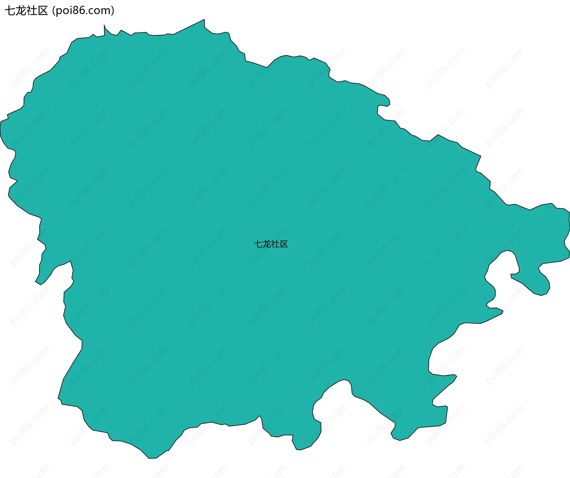 七龙社区边界地图