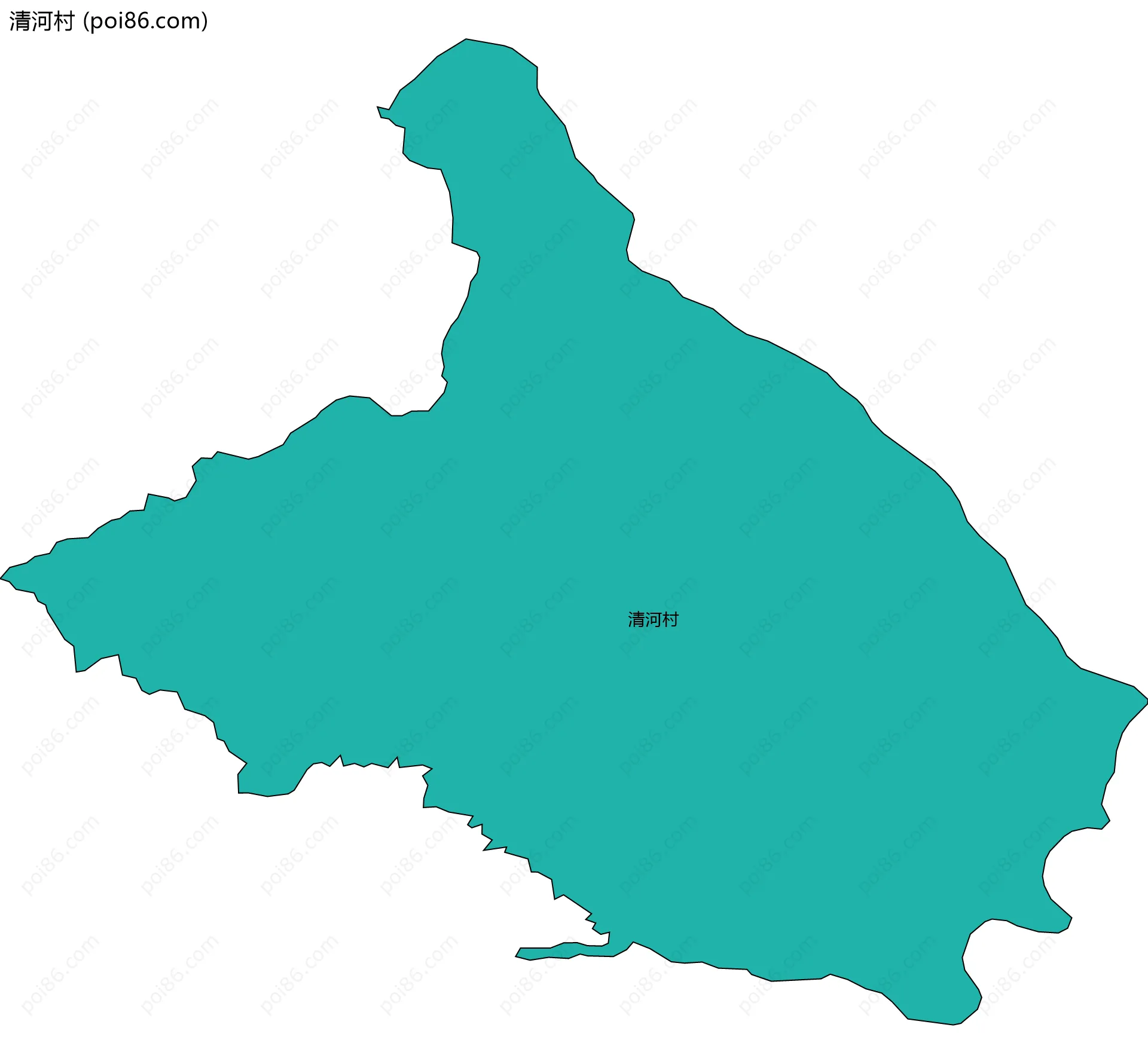 清河村边界地图