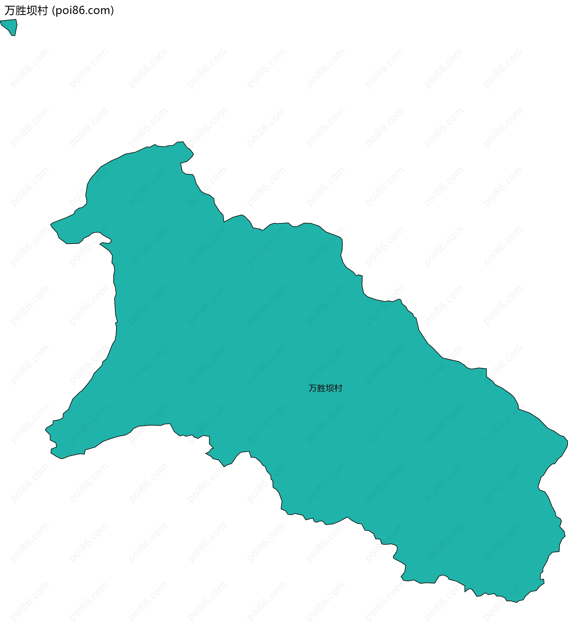 万胜坝村边界地图