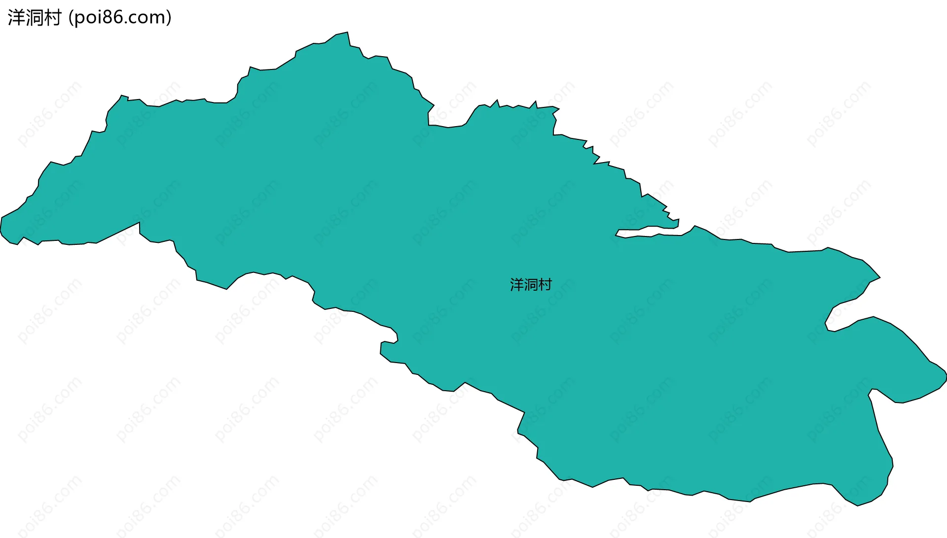 洋洞村边界地图