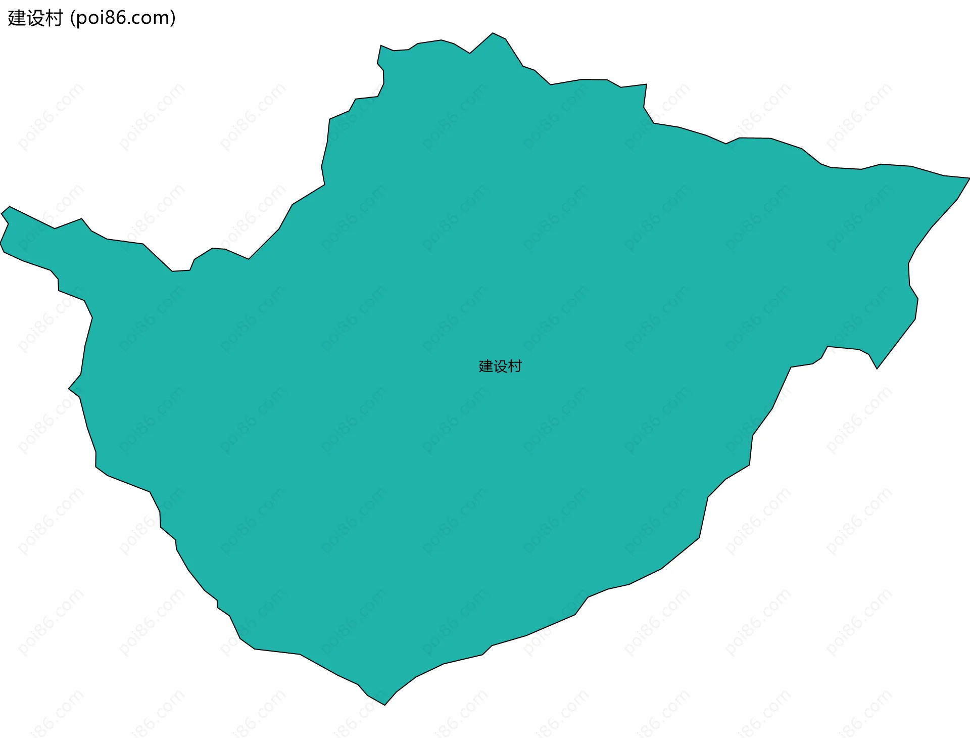 建设村边界地图