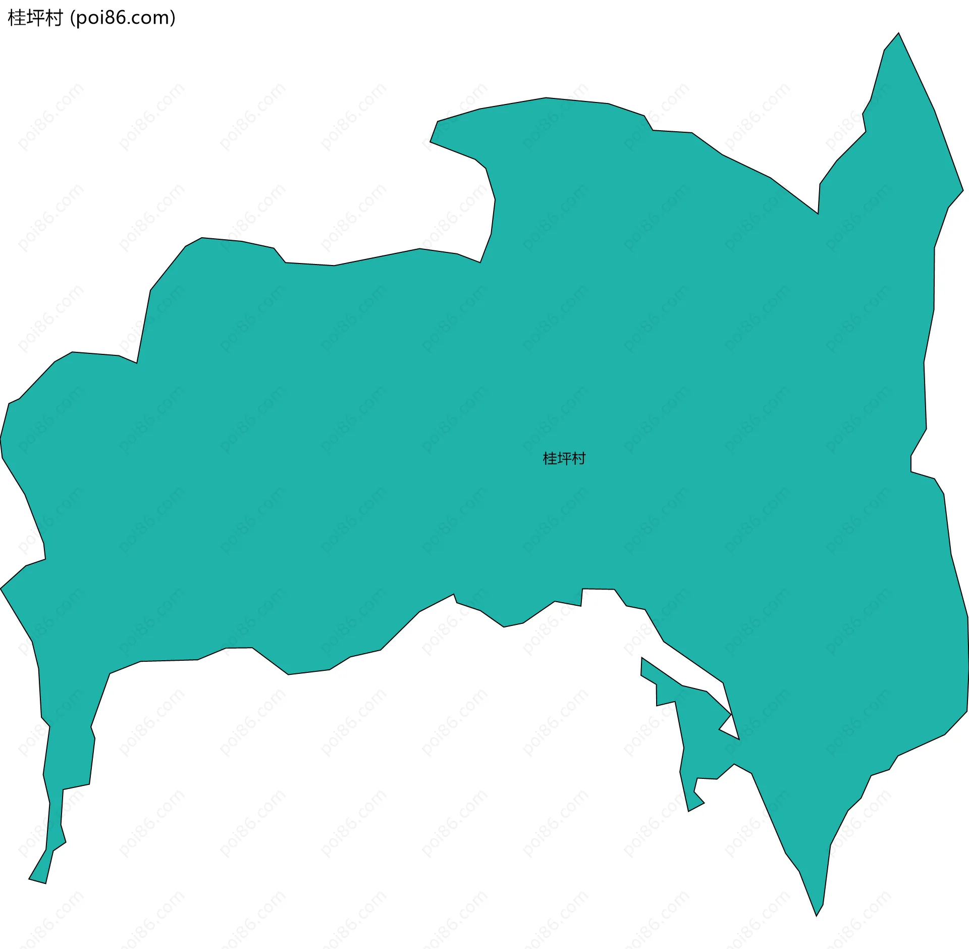 桂坪村边界地图