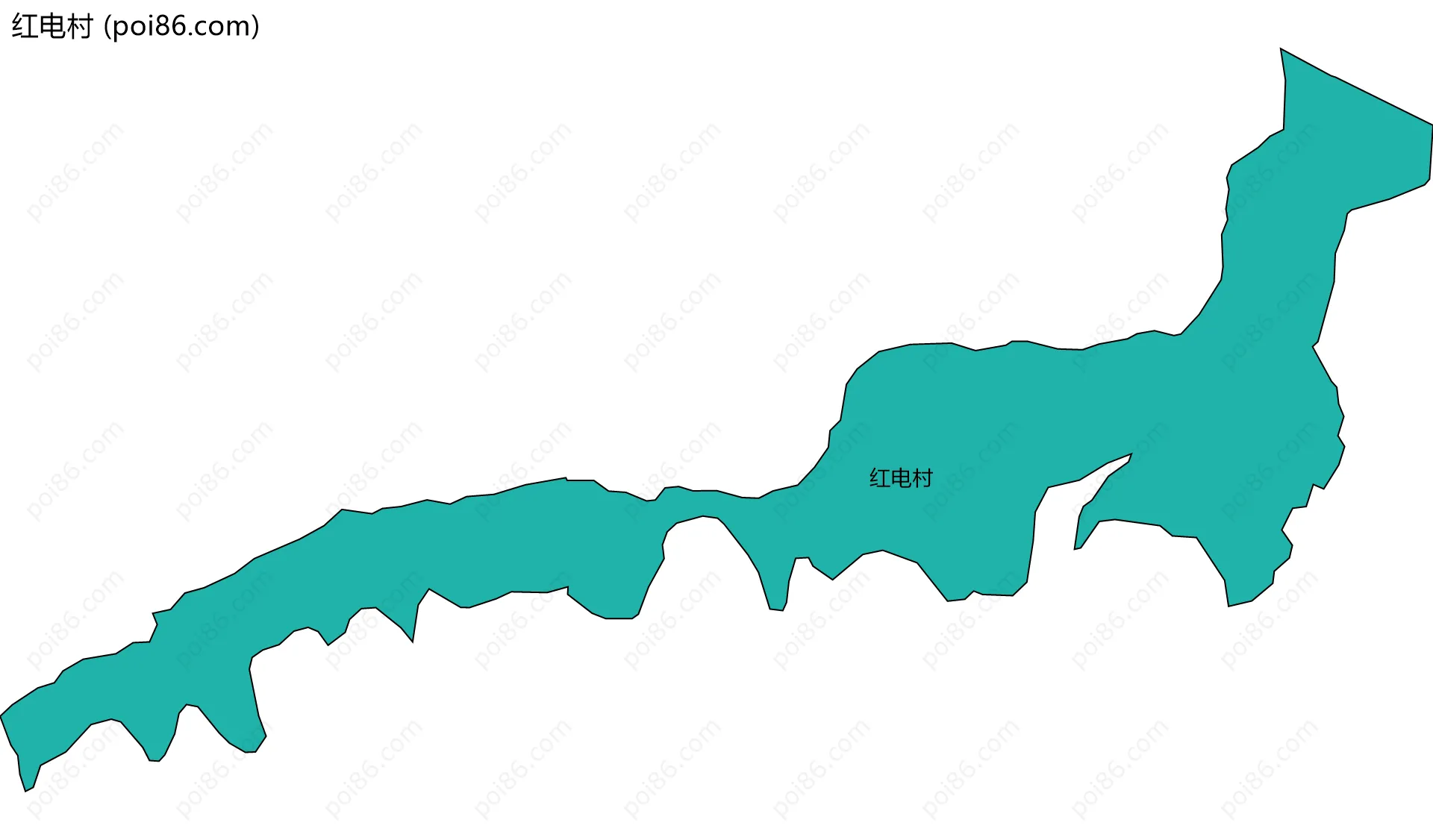 红电村边界地图