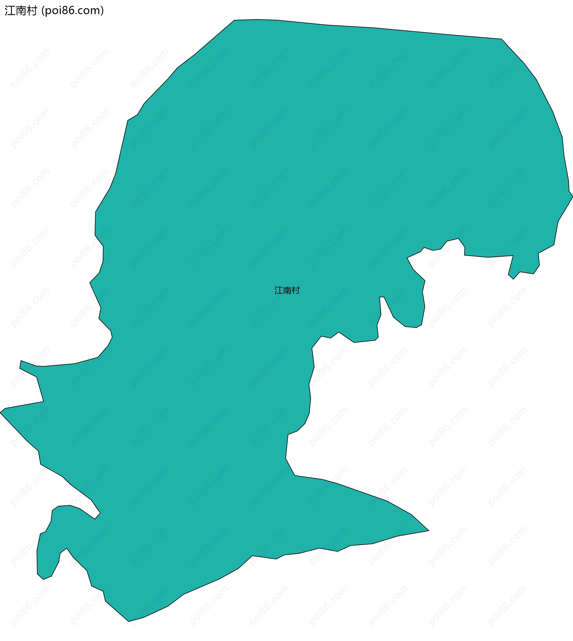 江南村边界地图