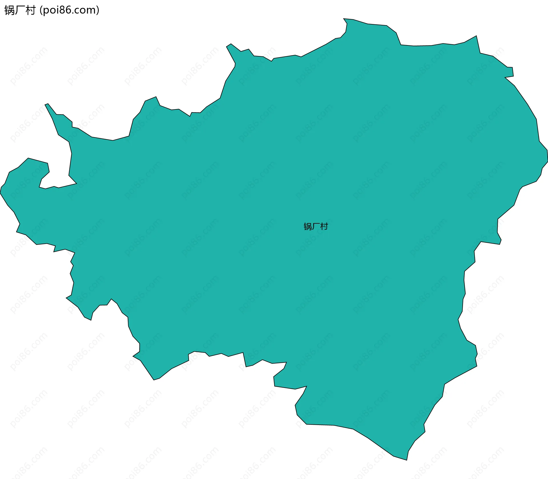 锅厂村边界地图