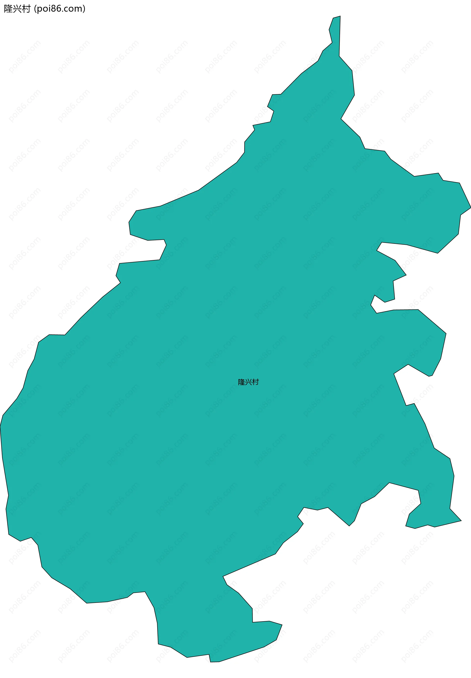 隆兴村边界地图