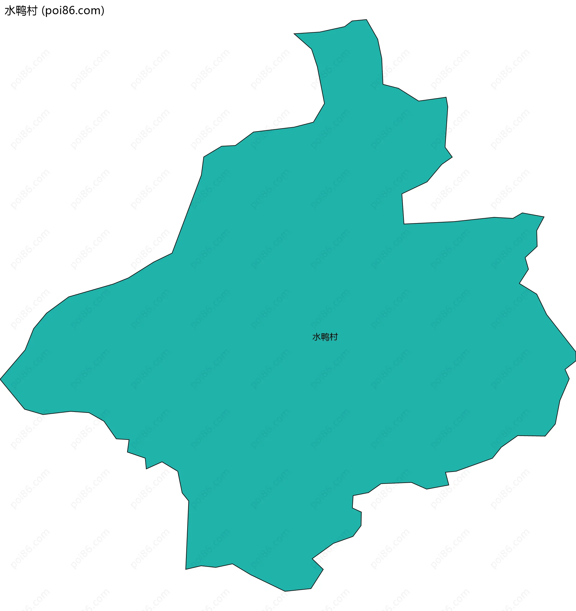 水鸭村边界地图