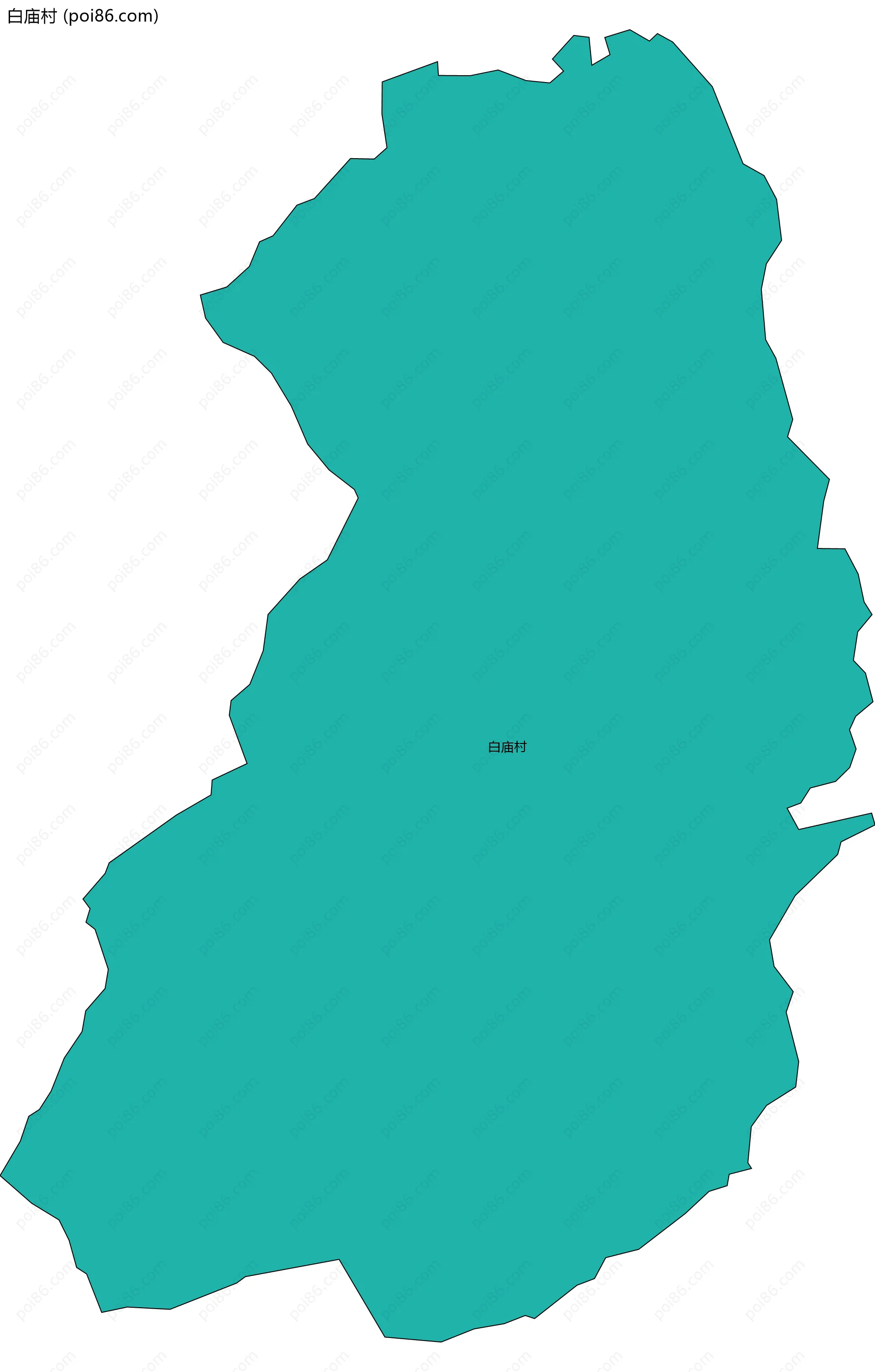 白庙村边界地图