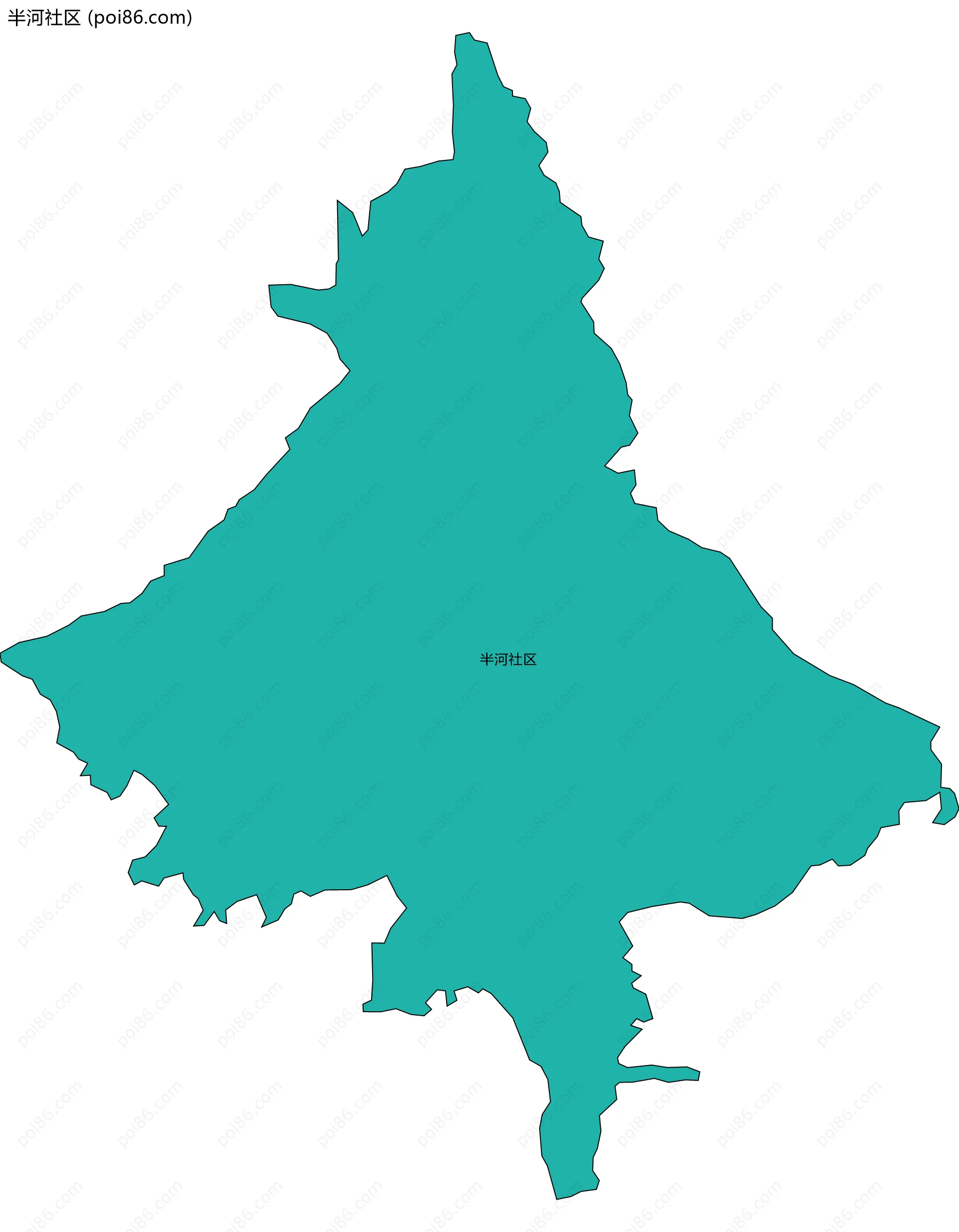 半河社区边界地图