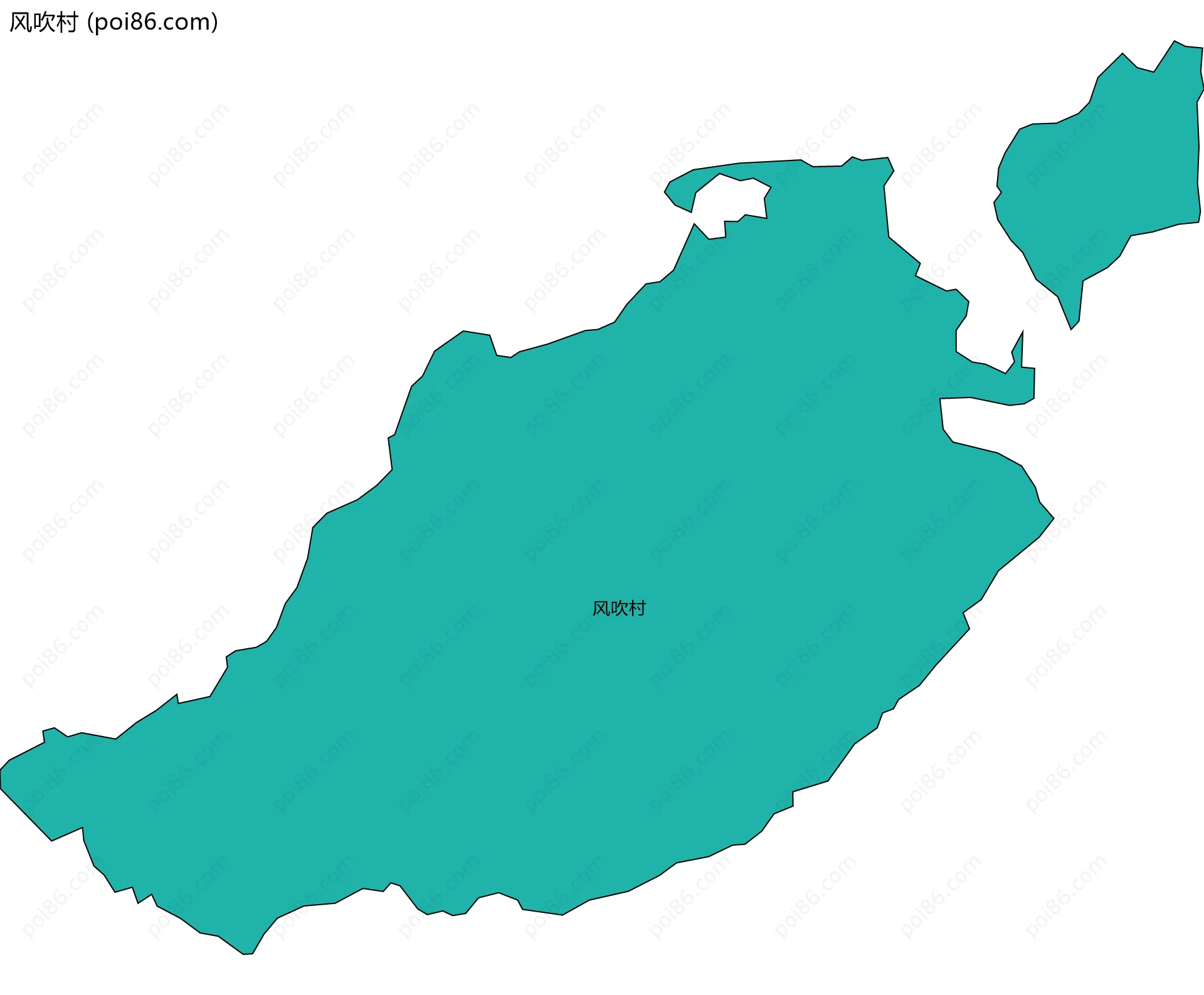 风吹村边界地图