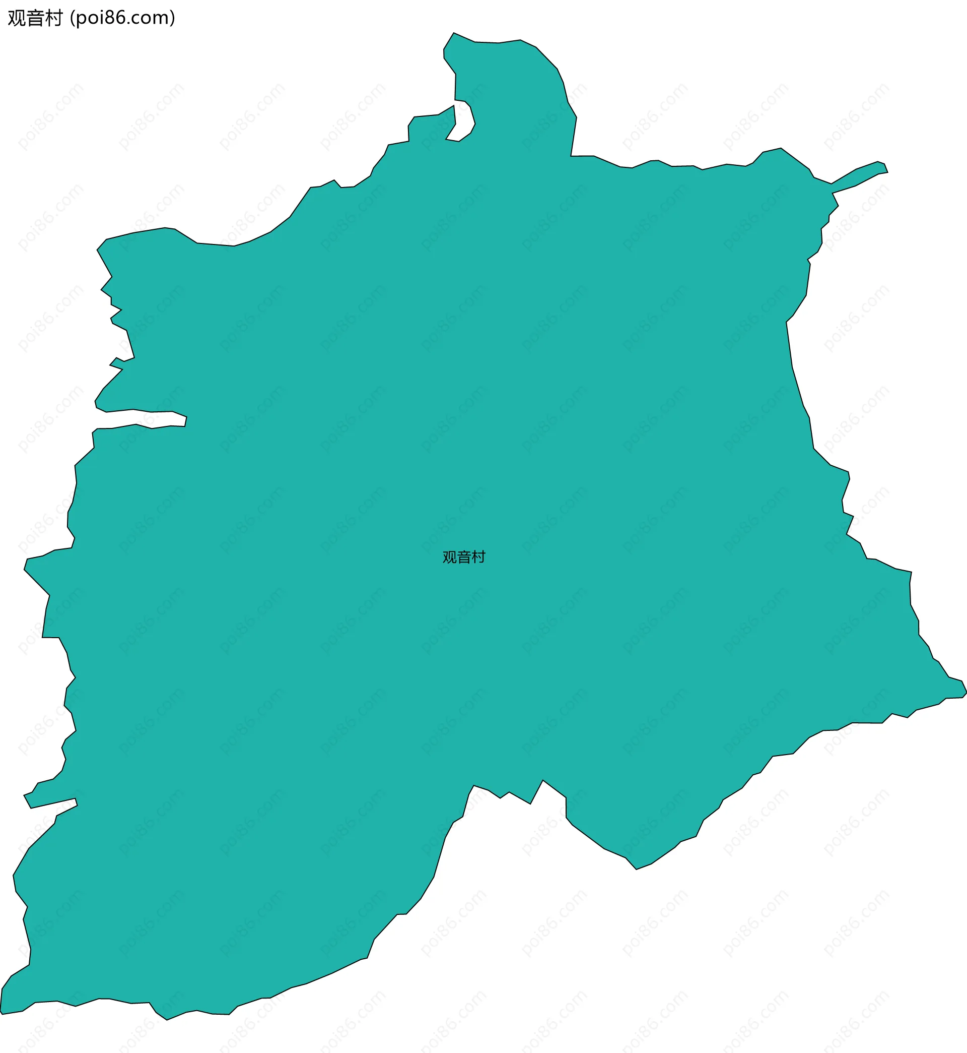 观音村边界地图