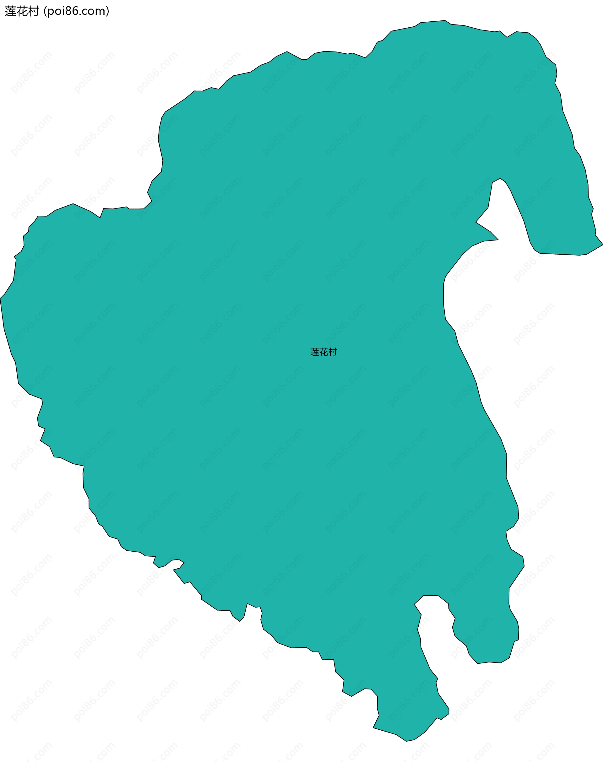 莲花村边界地图