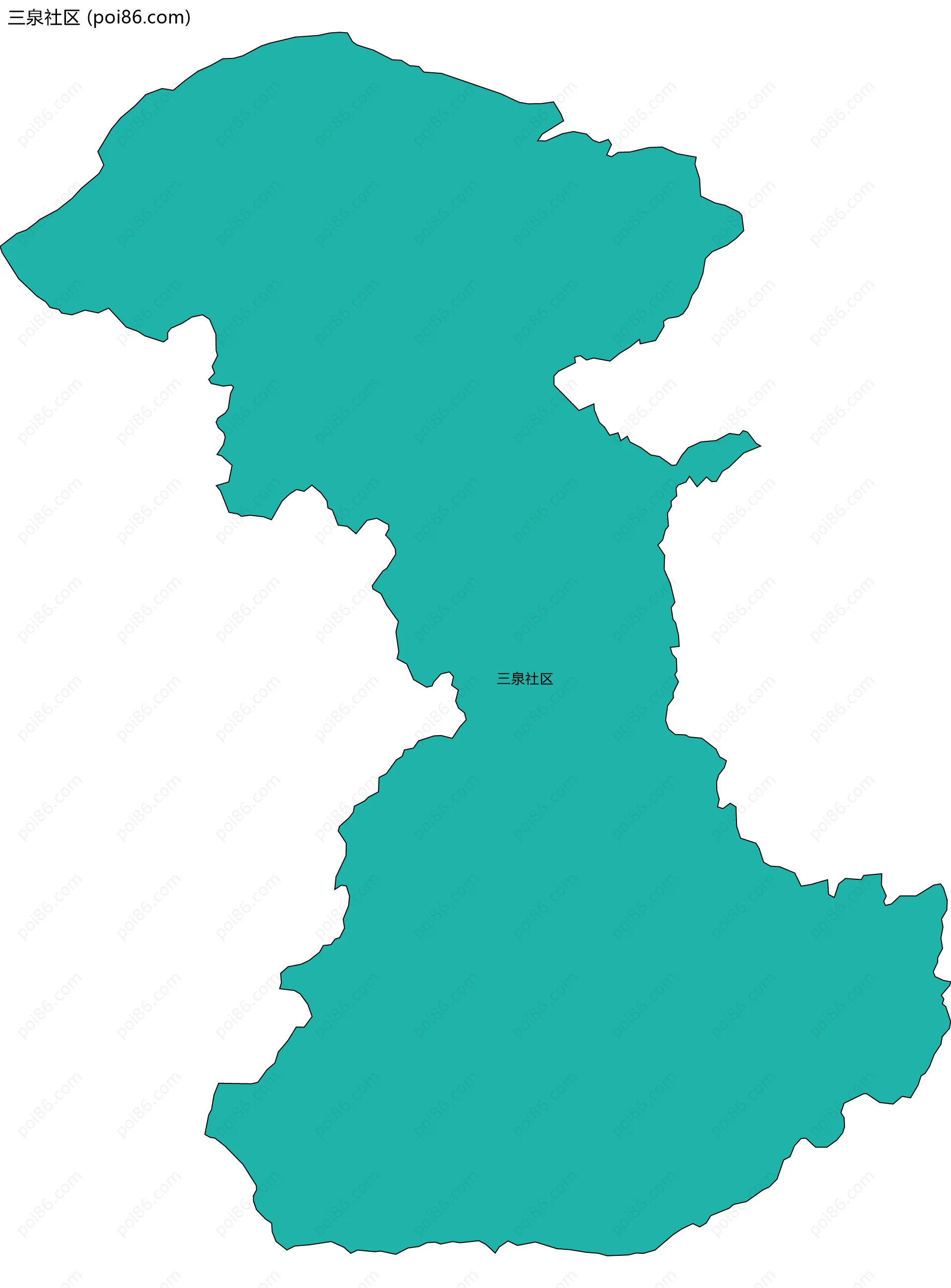 三泉社区边界地图