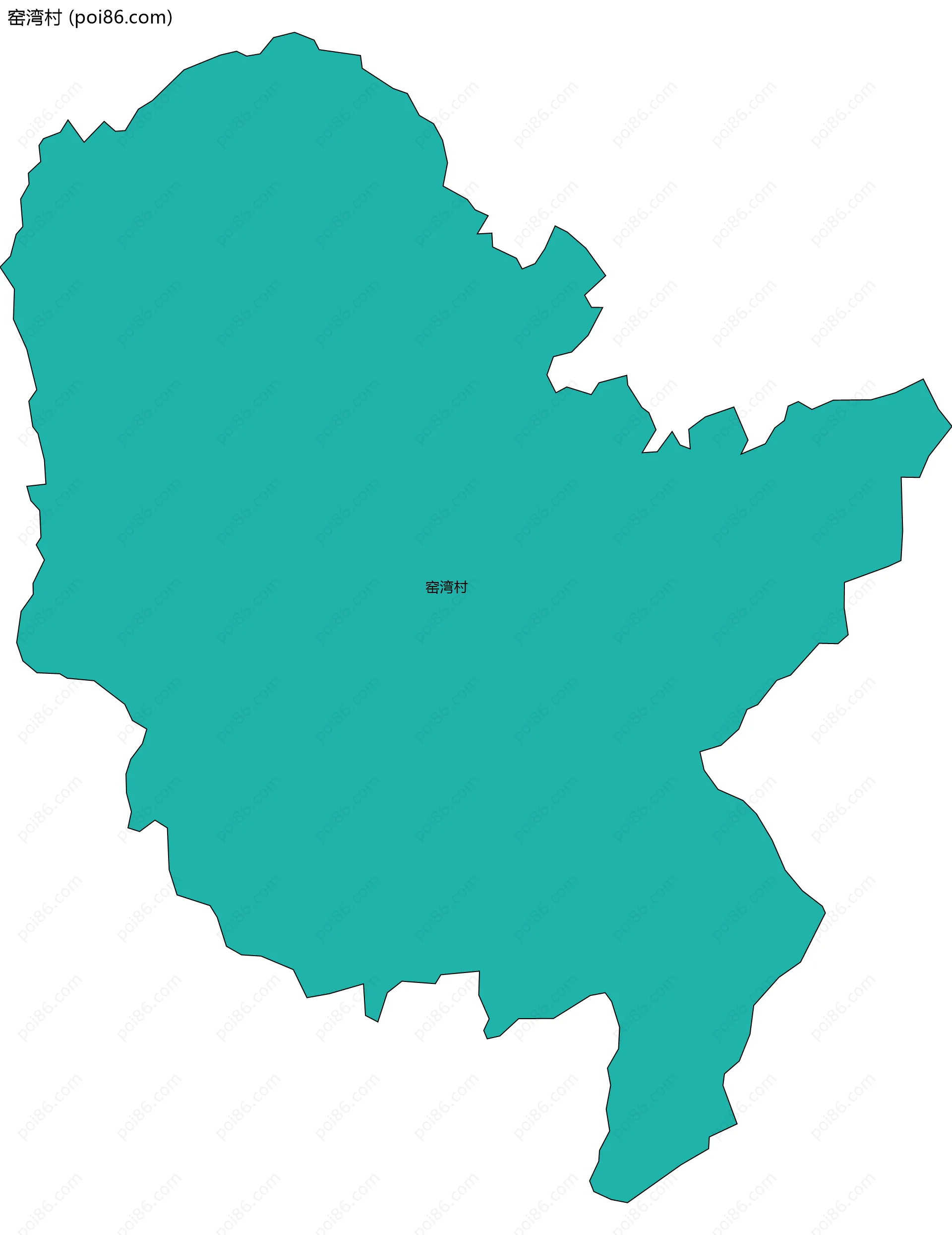 窑湾村边界地图