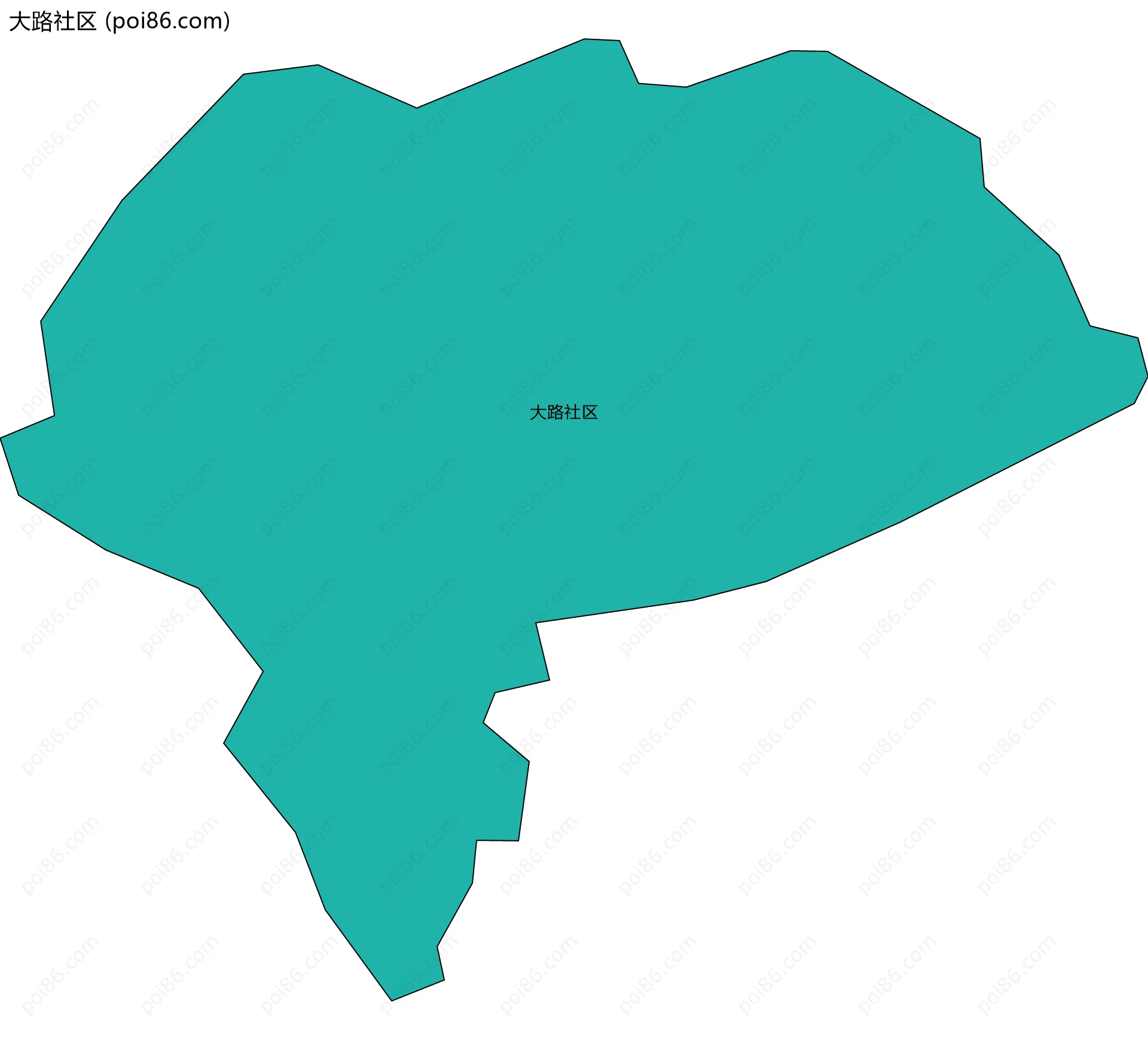 大路社区边界地图