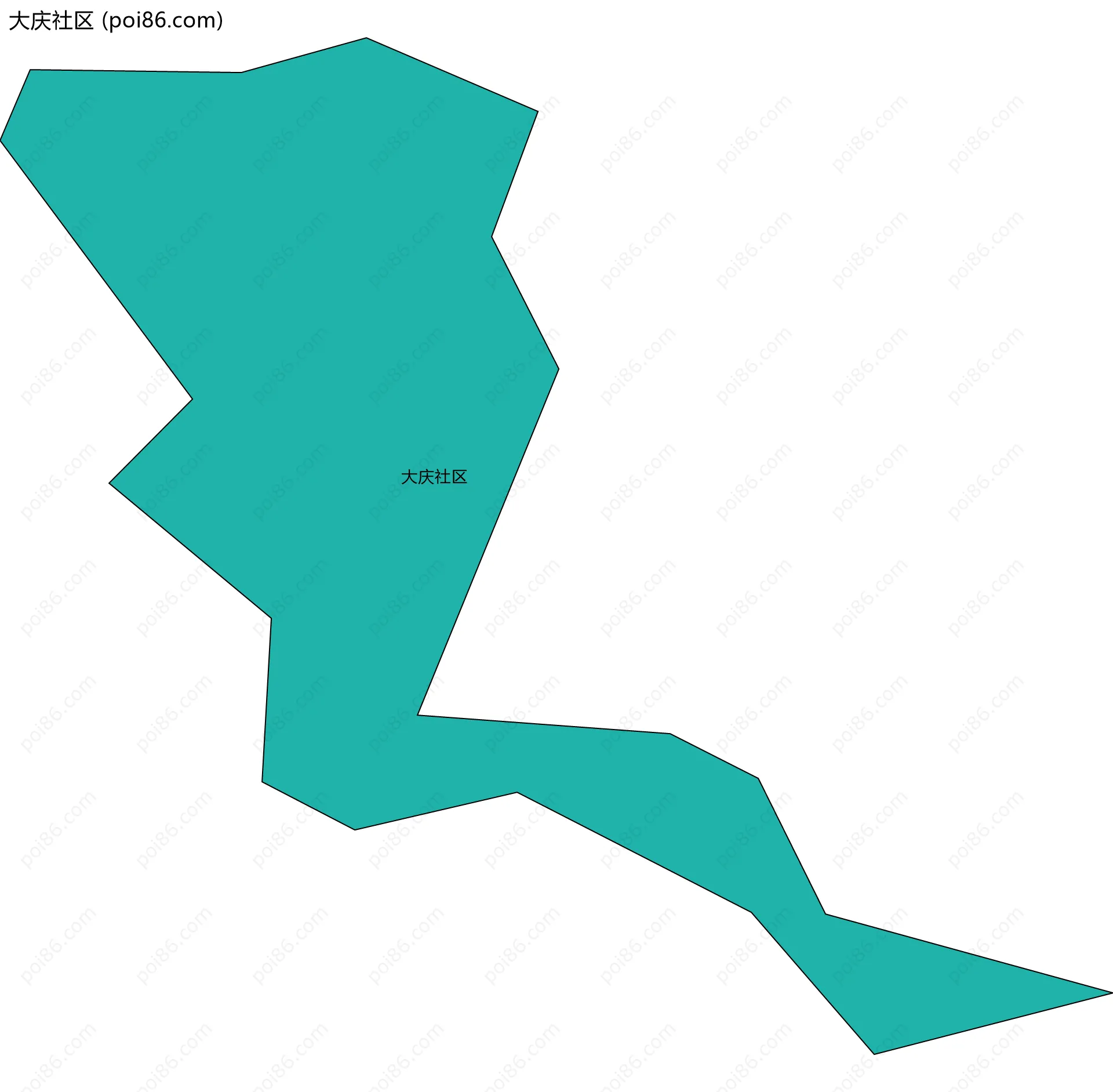 大庆社区边界地图