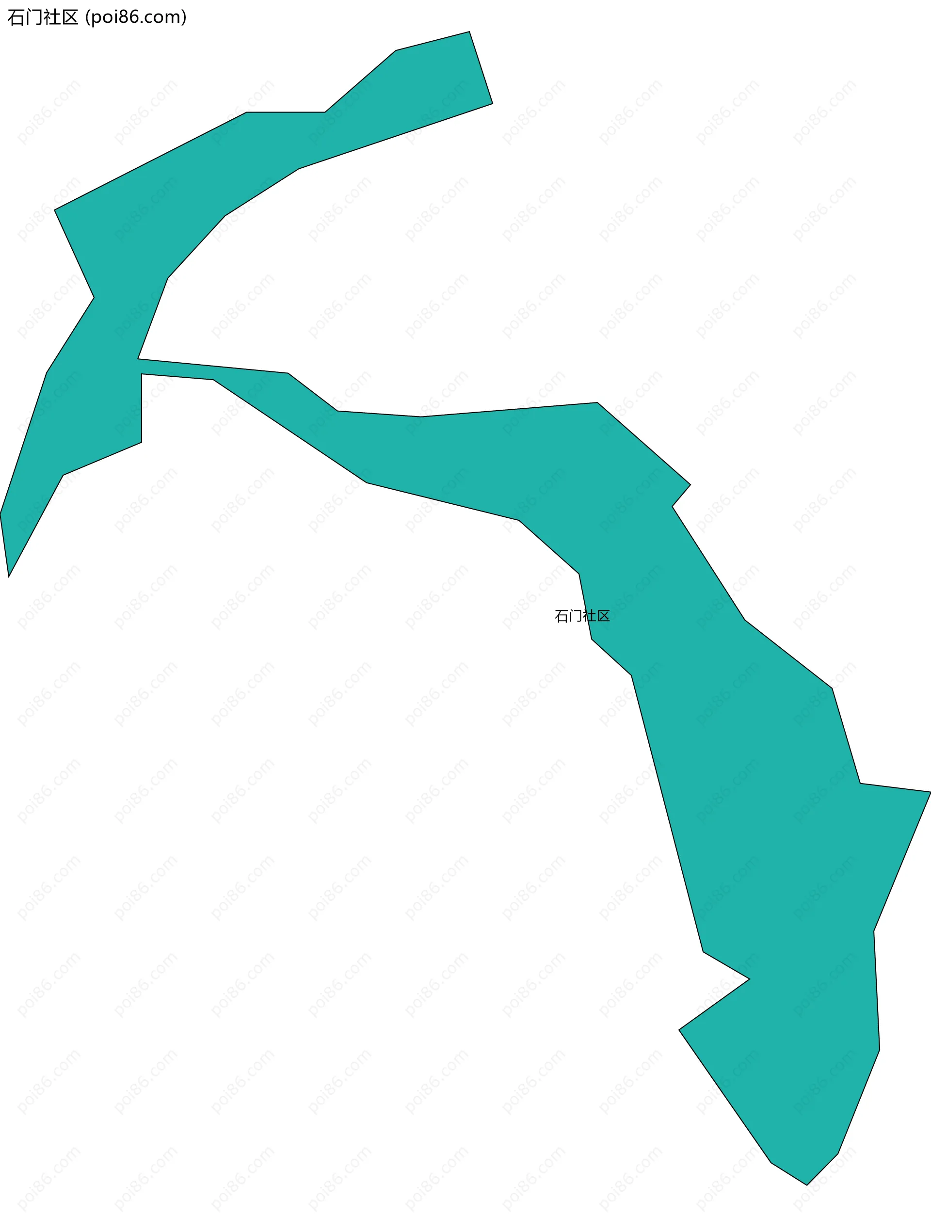 石门社区边界地图
