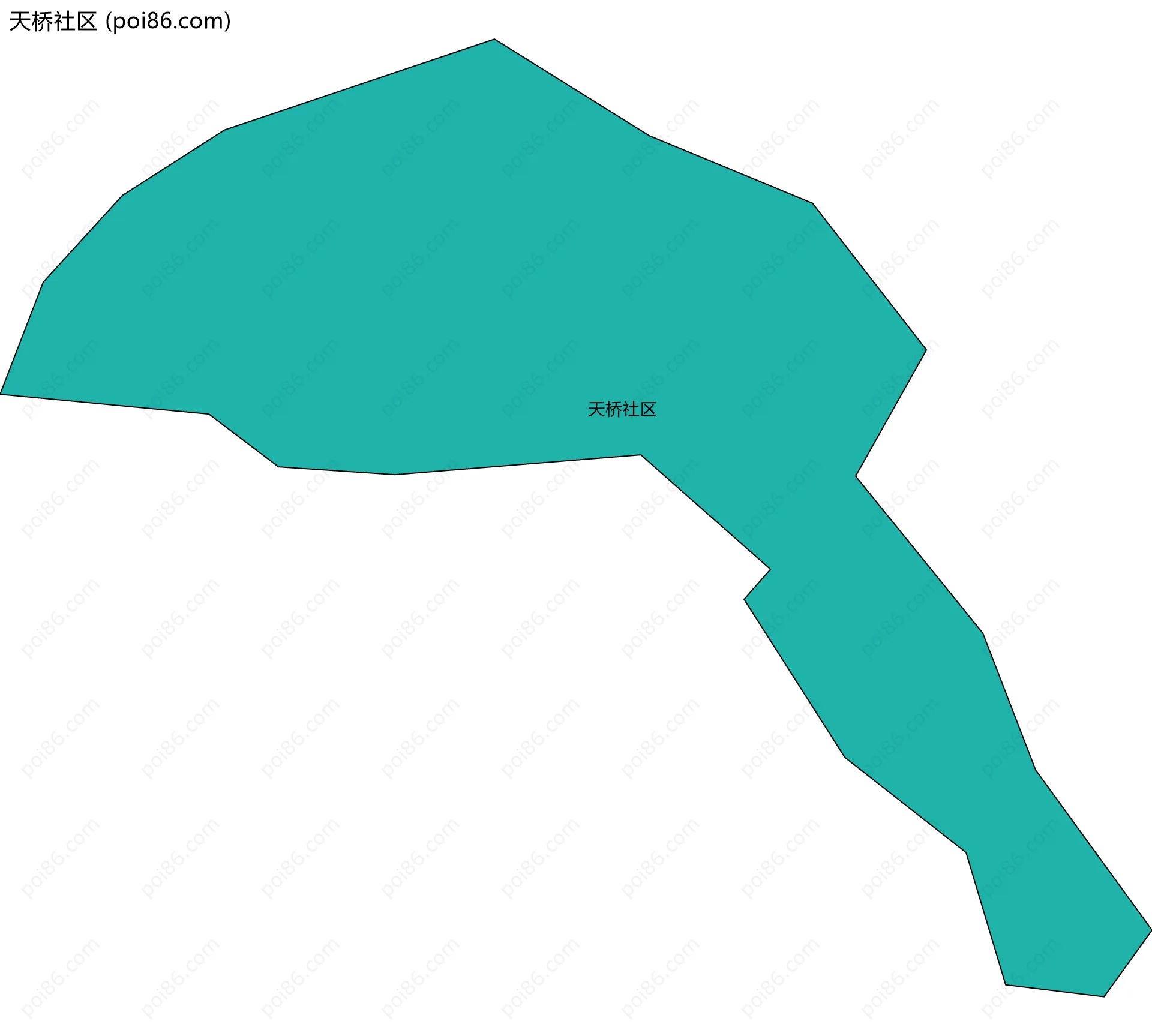 天桥社区边界地图