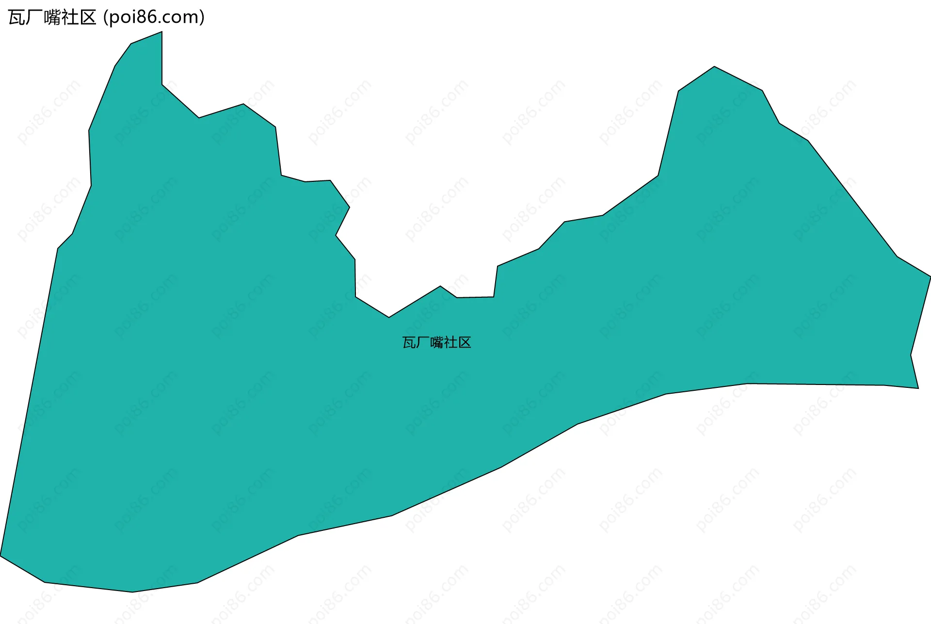 瓦厂嘴社区边界地图