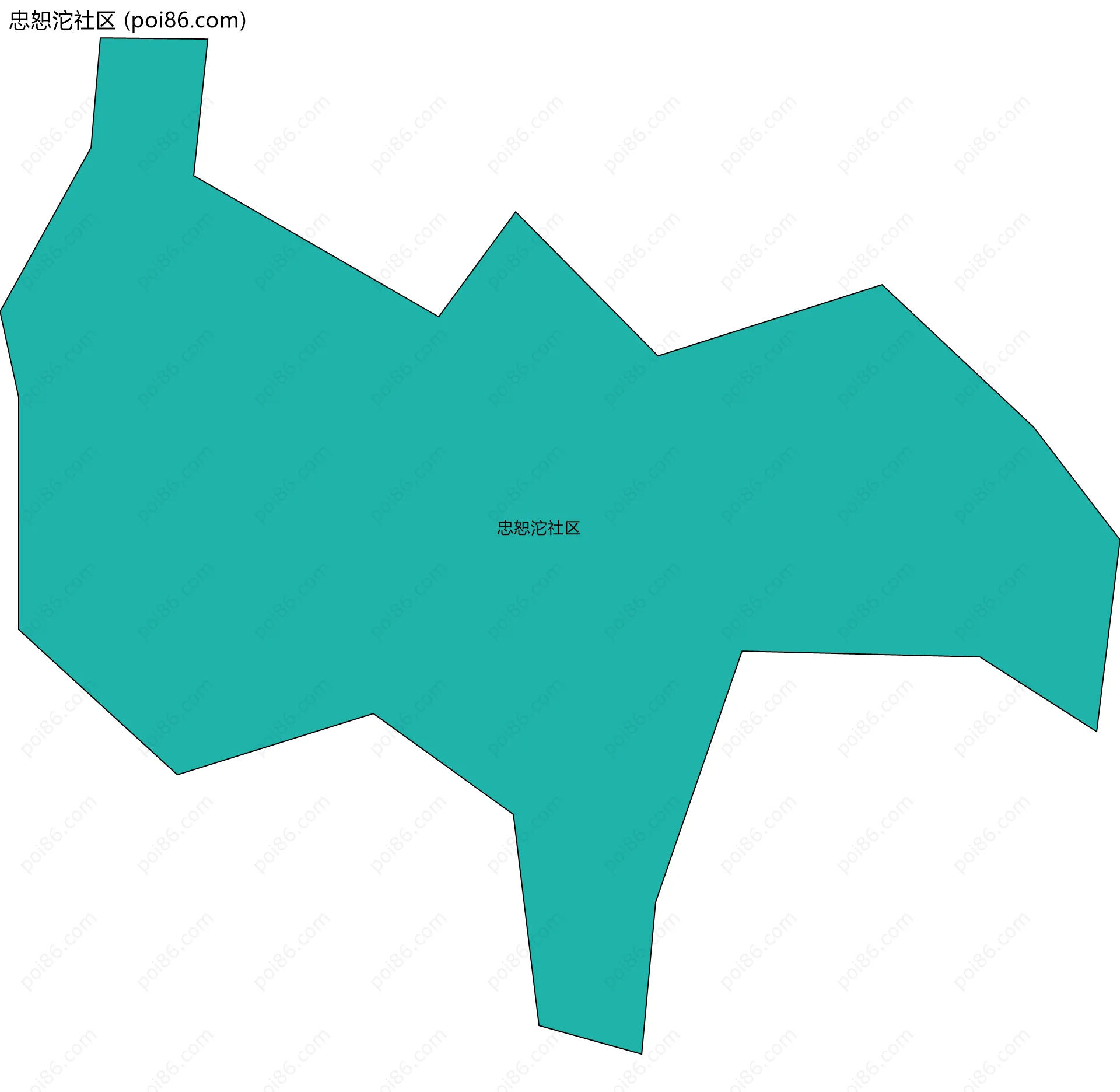 忠恕沱社区边界地图
