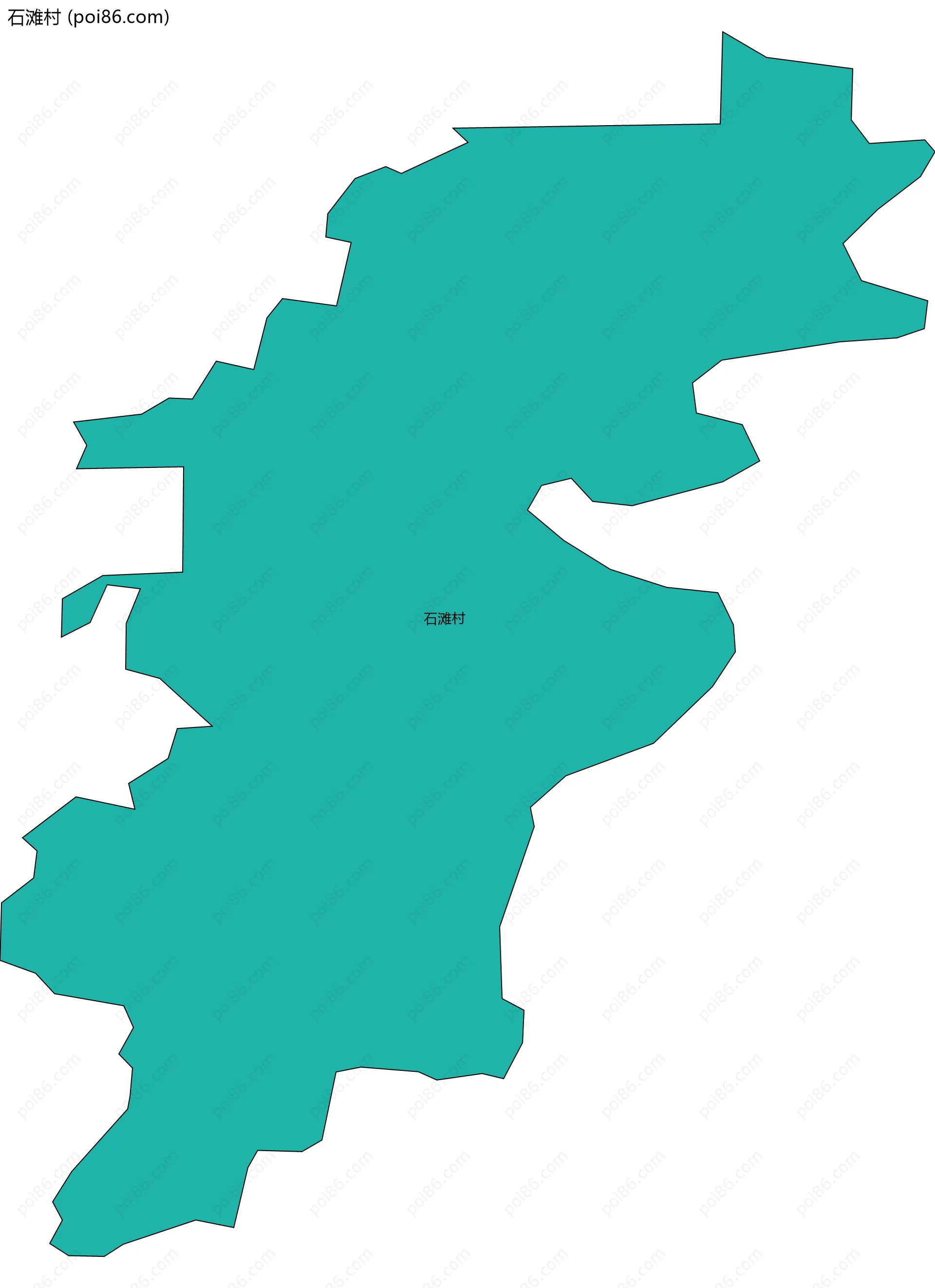 石滩村边界地图