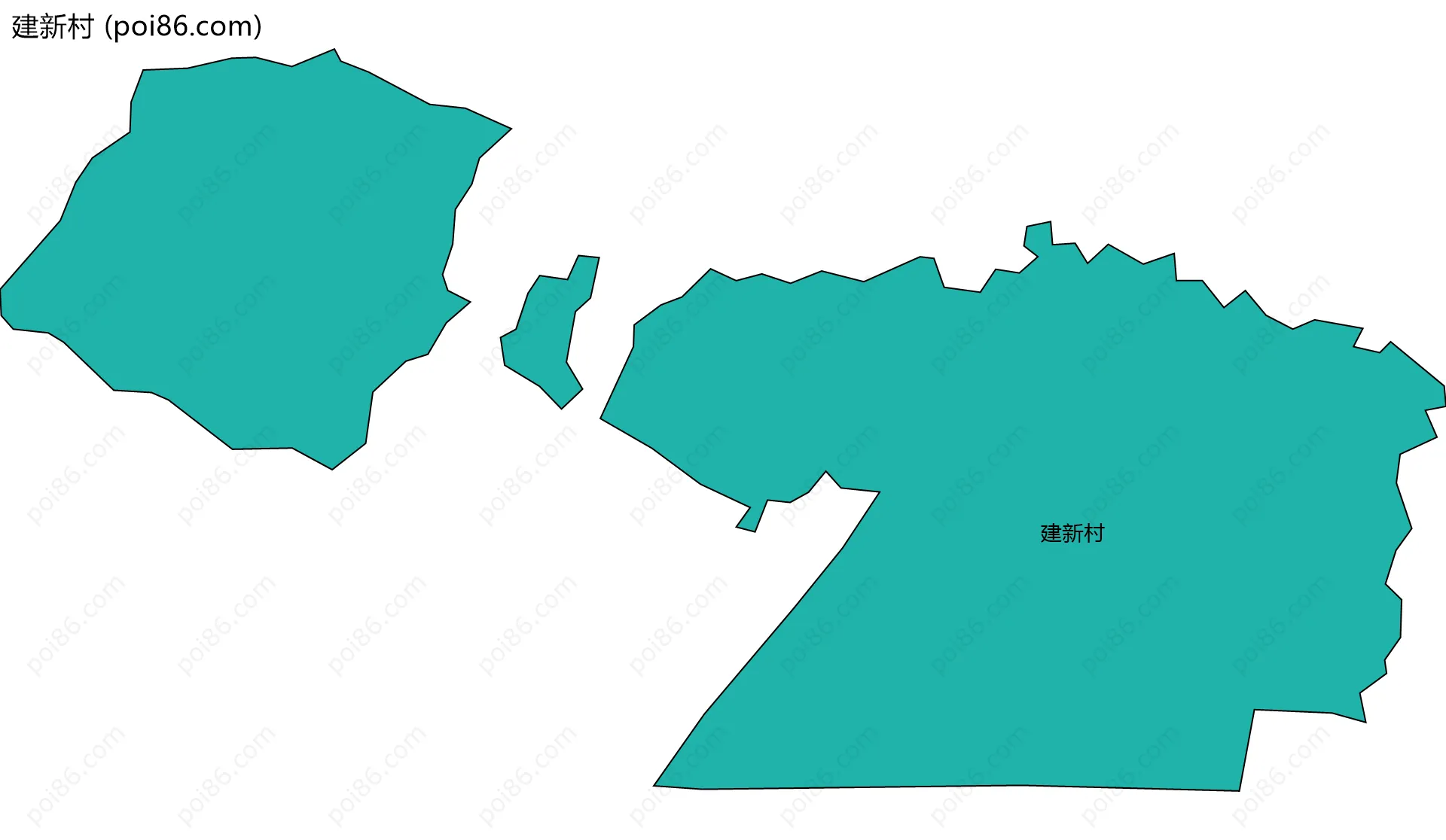 建新村边界地图