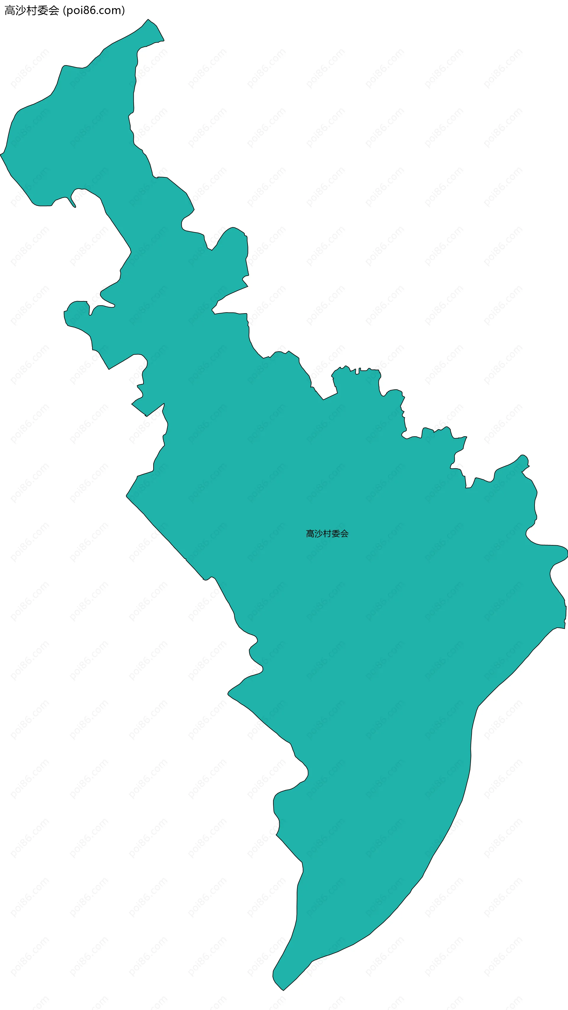 高沙村委会边界地图