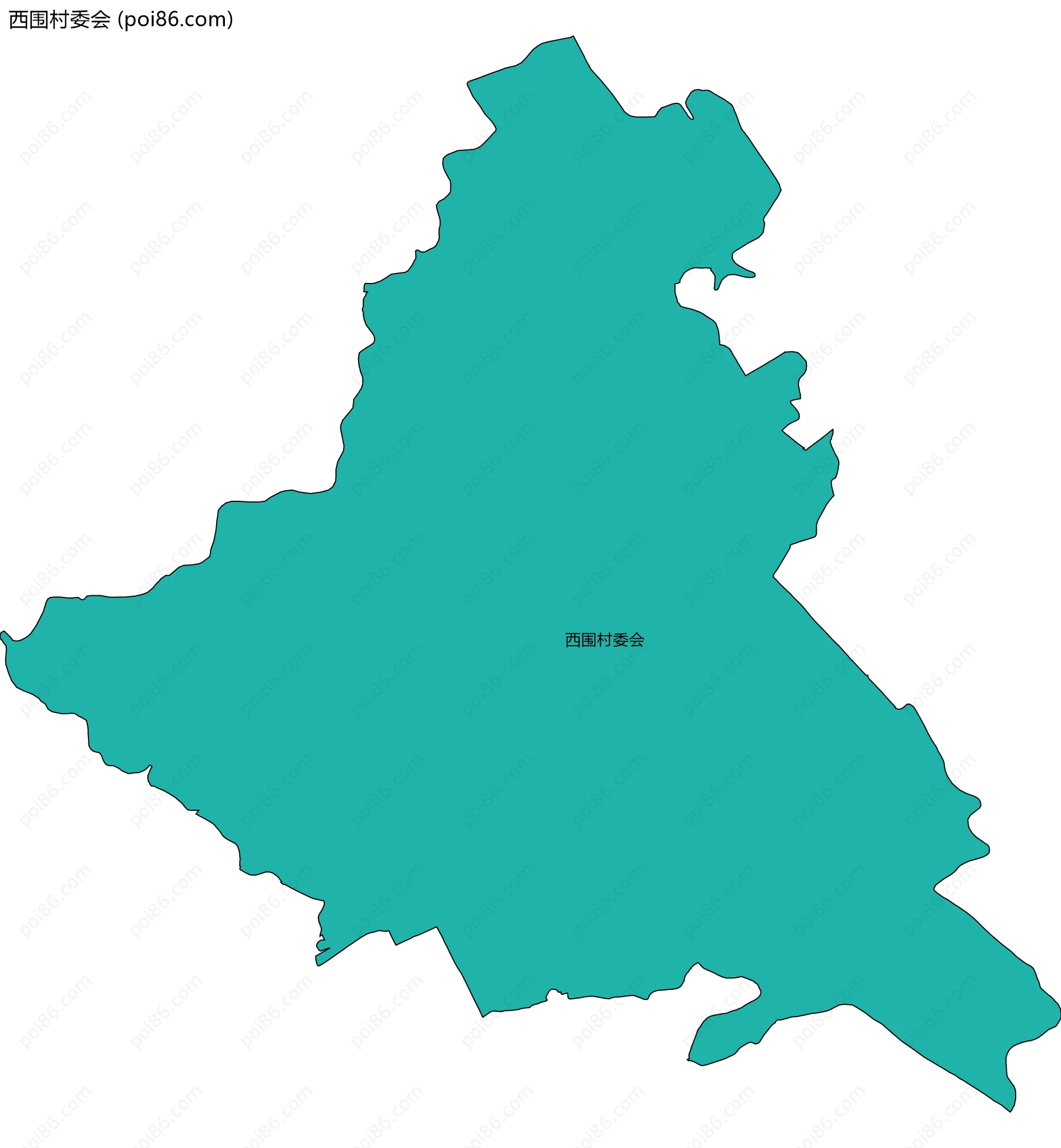 西围村委会边界地图