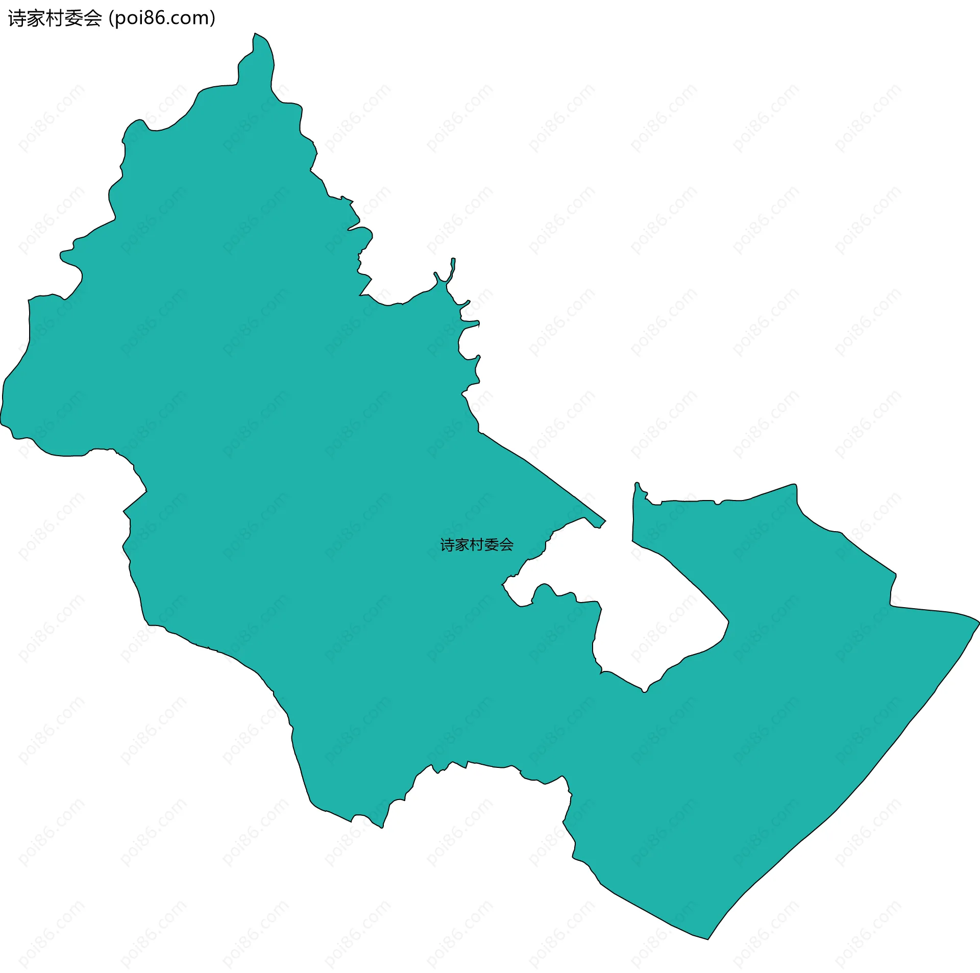 诗家村委会边界地图