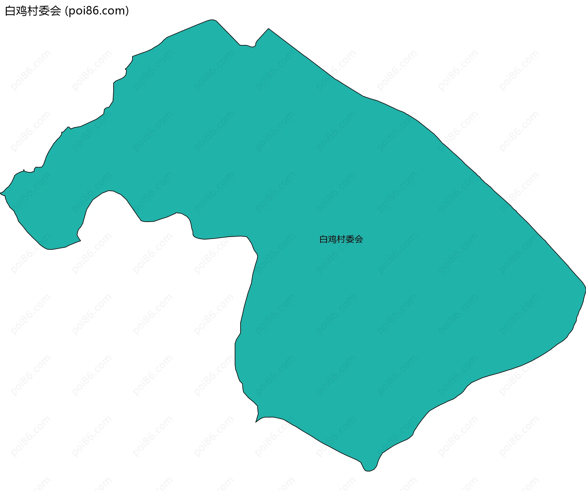 白鸡村委会边界地图