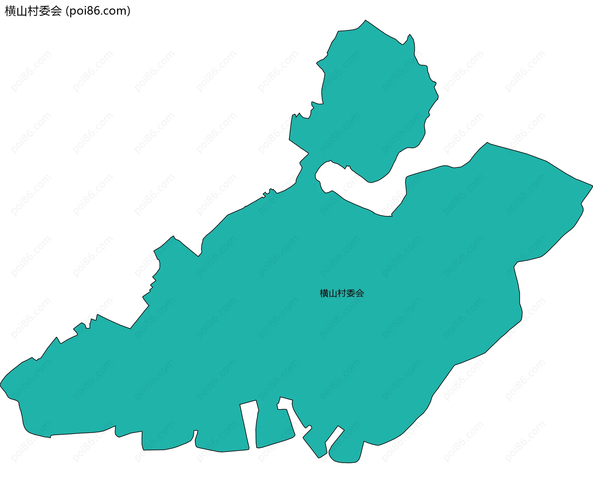 横山村委会边界地图