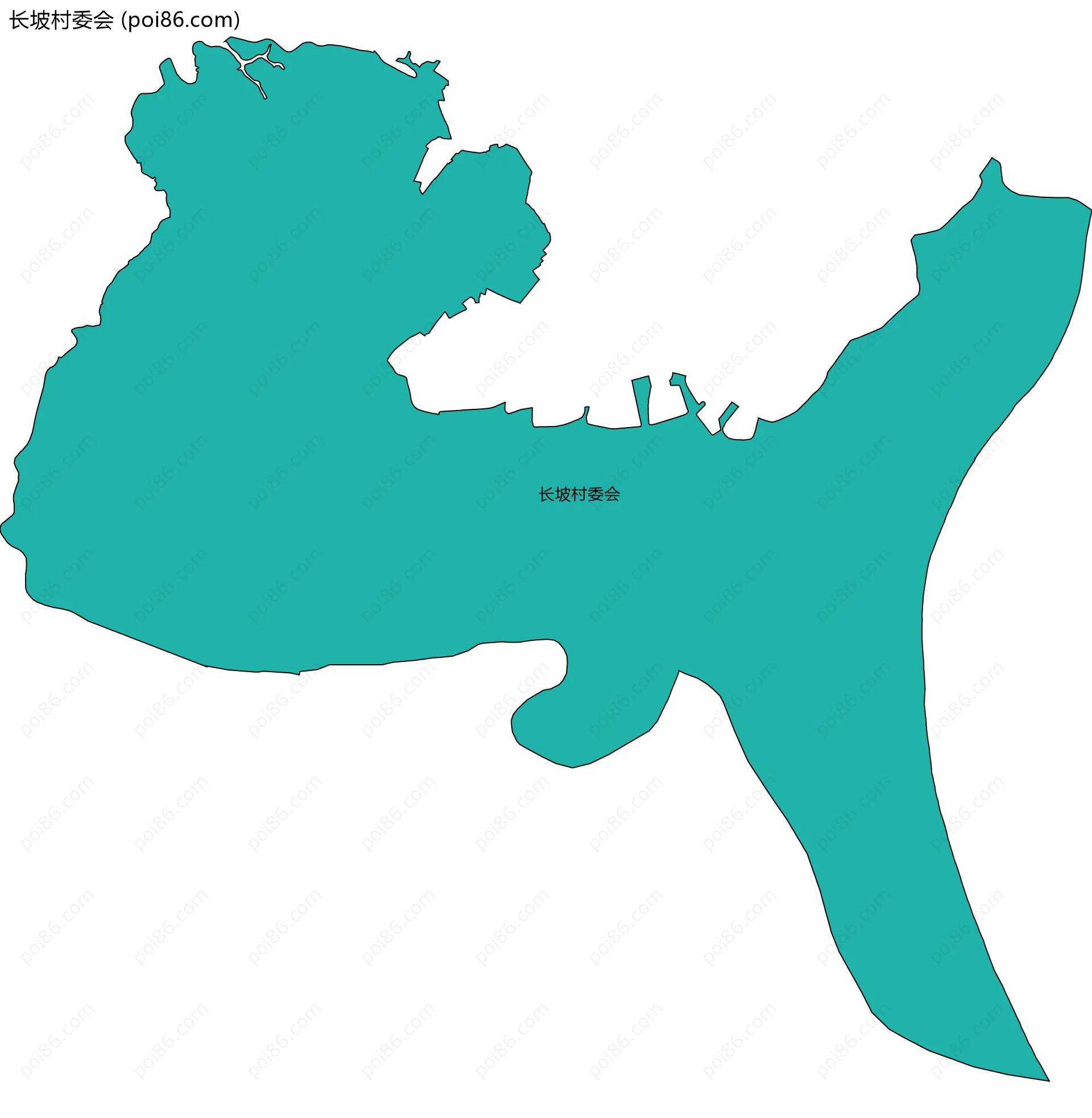 长坡村委会边界地图