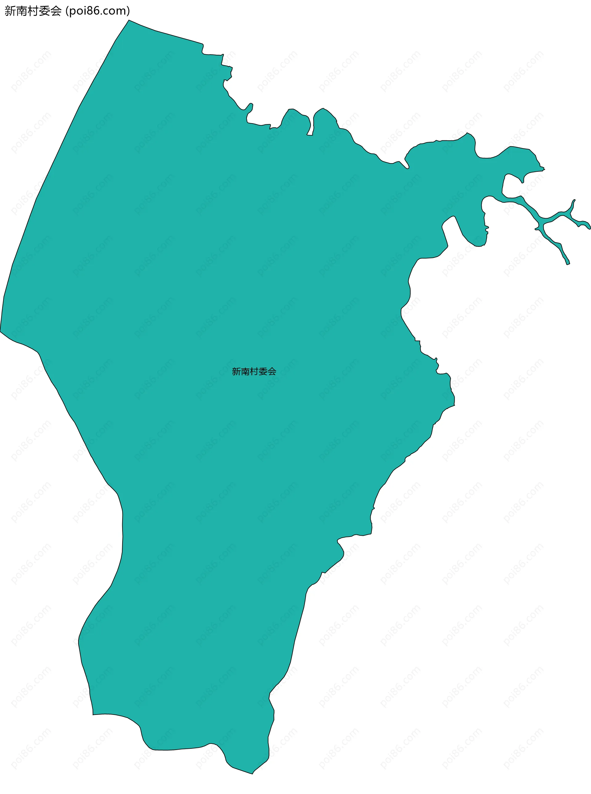 新南村委会边界地图