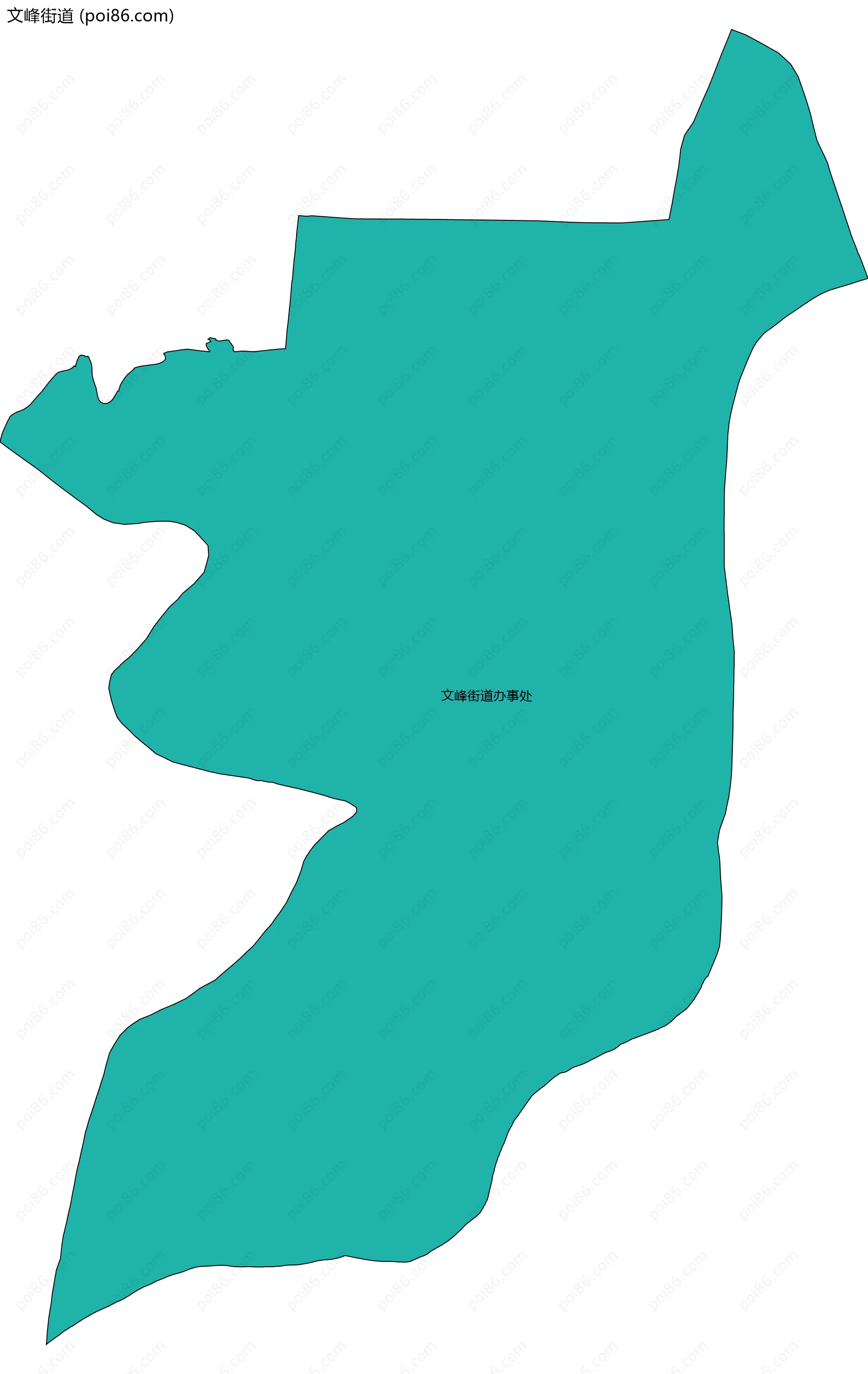 文峰街道边界地图(五级行政区划)