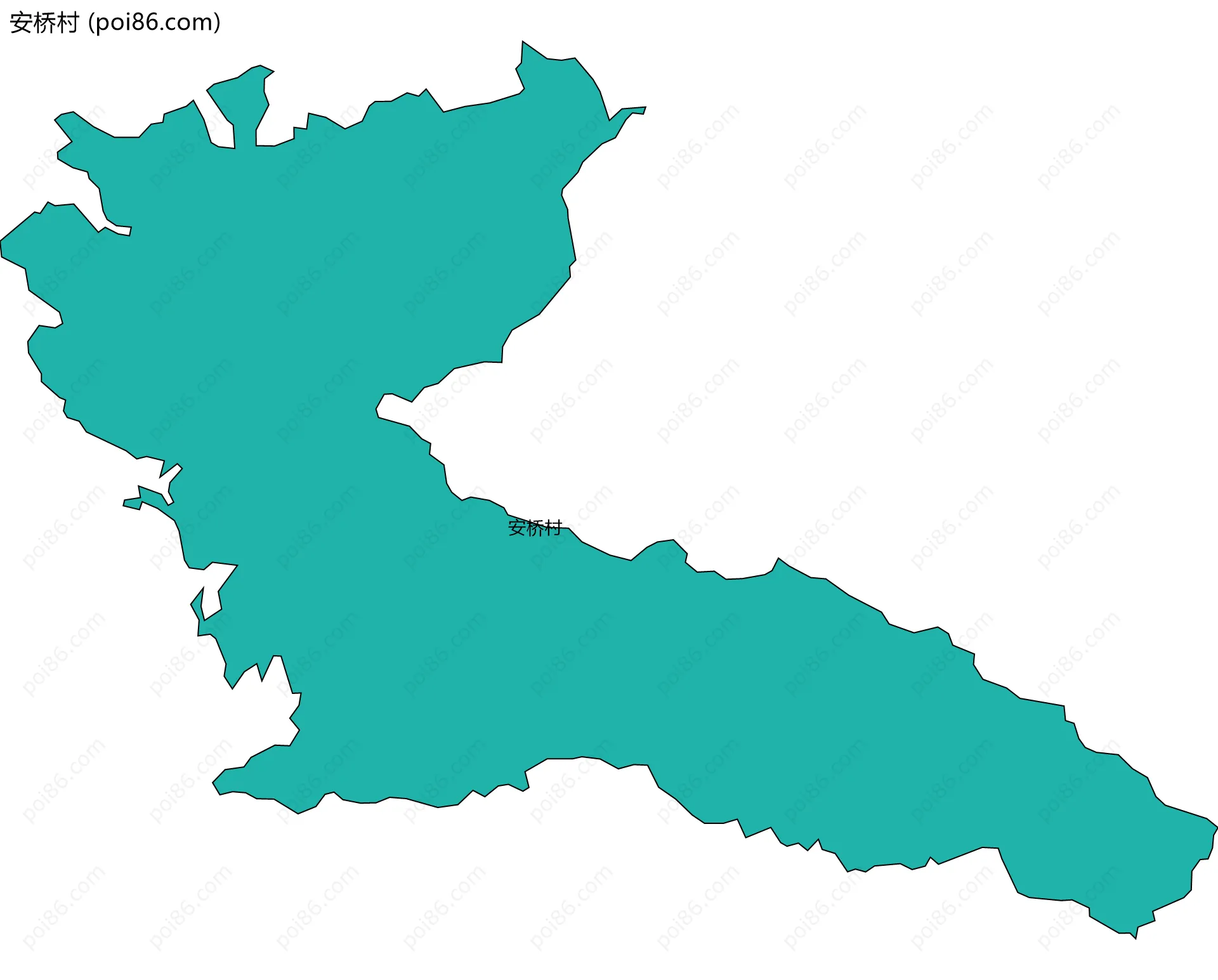 安桥村边界地图
