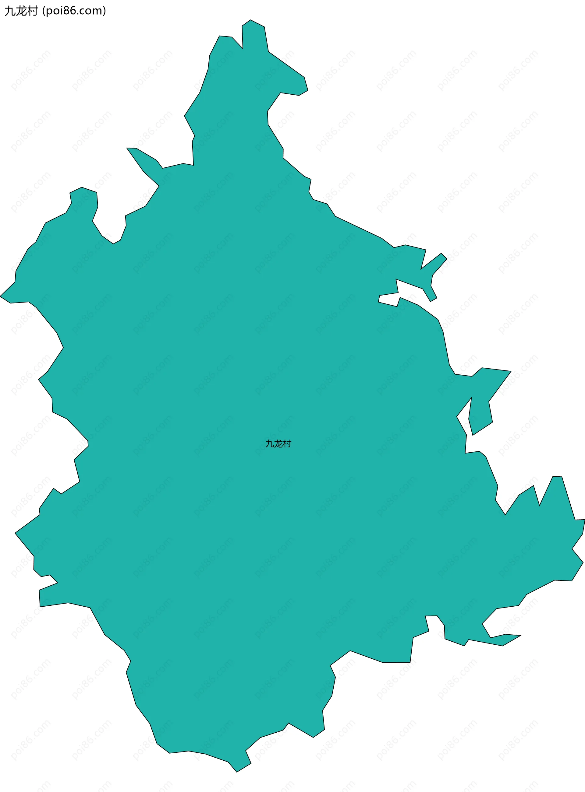 九龙村边界地图