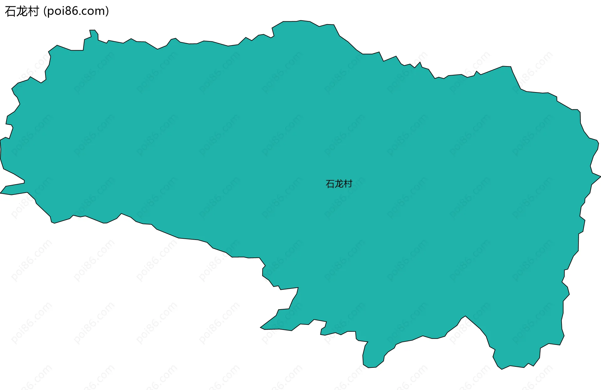 石龙村边界地图