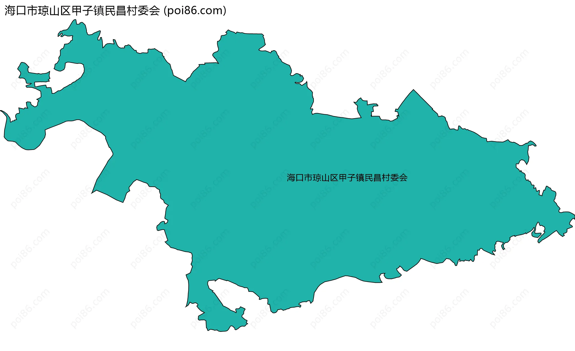 海口市琼山区甲子镇民昌村委会边界地图