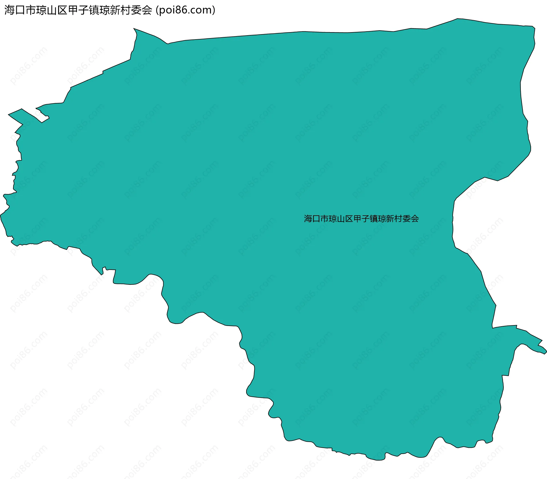 海口市琼山区甲子镇琼新村委会边界地图