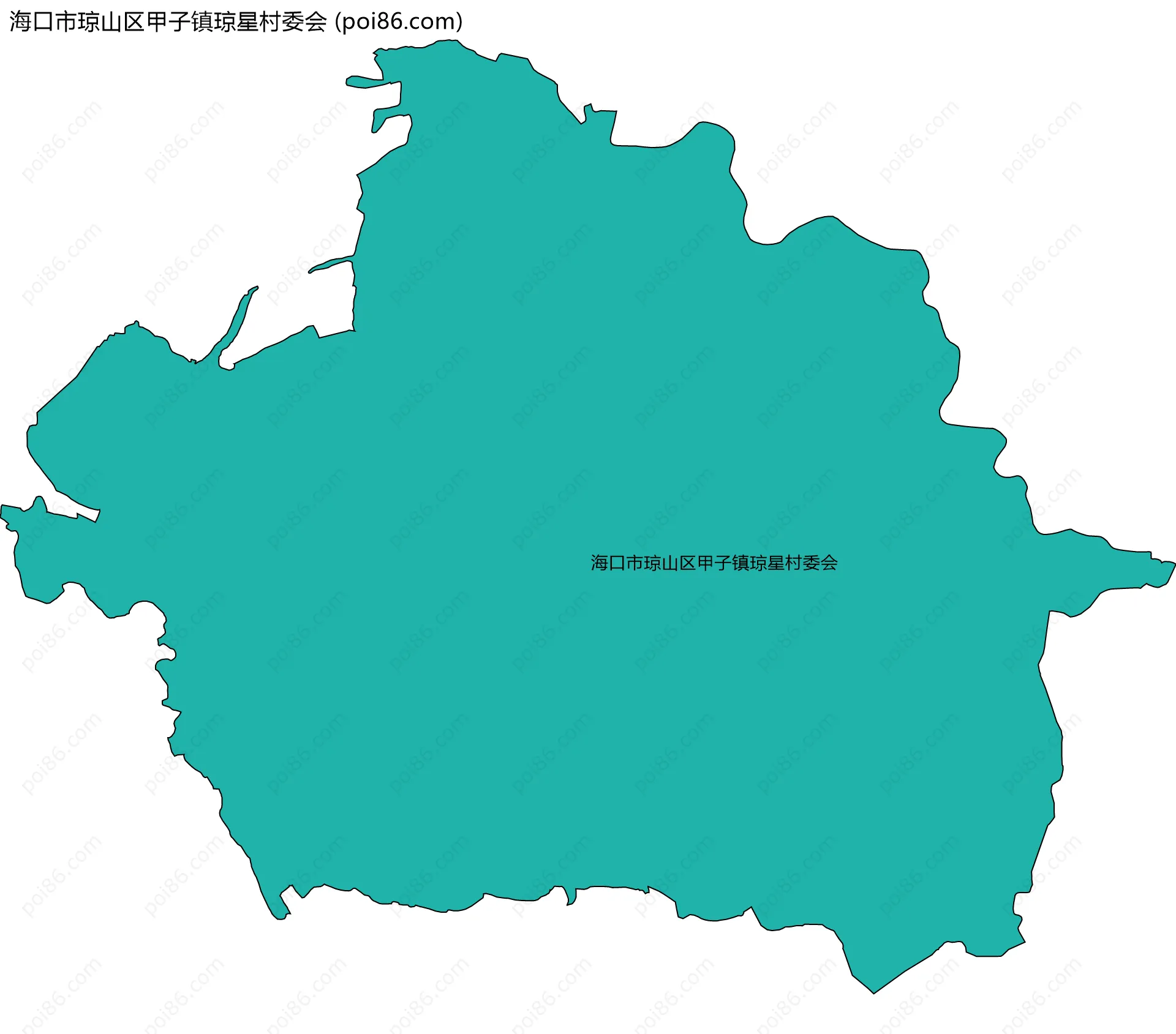 海口市琼山区甲子镇琼星村委会边界地图