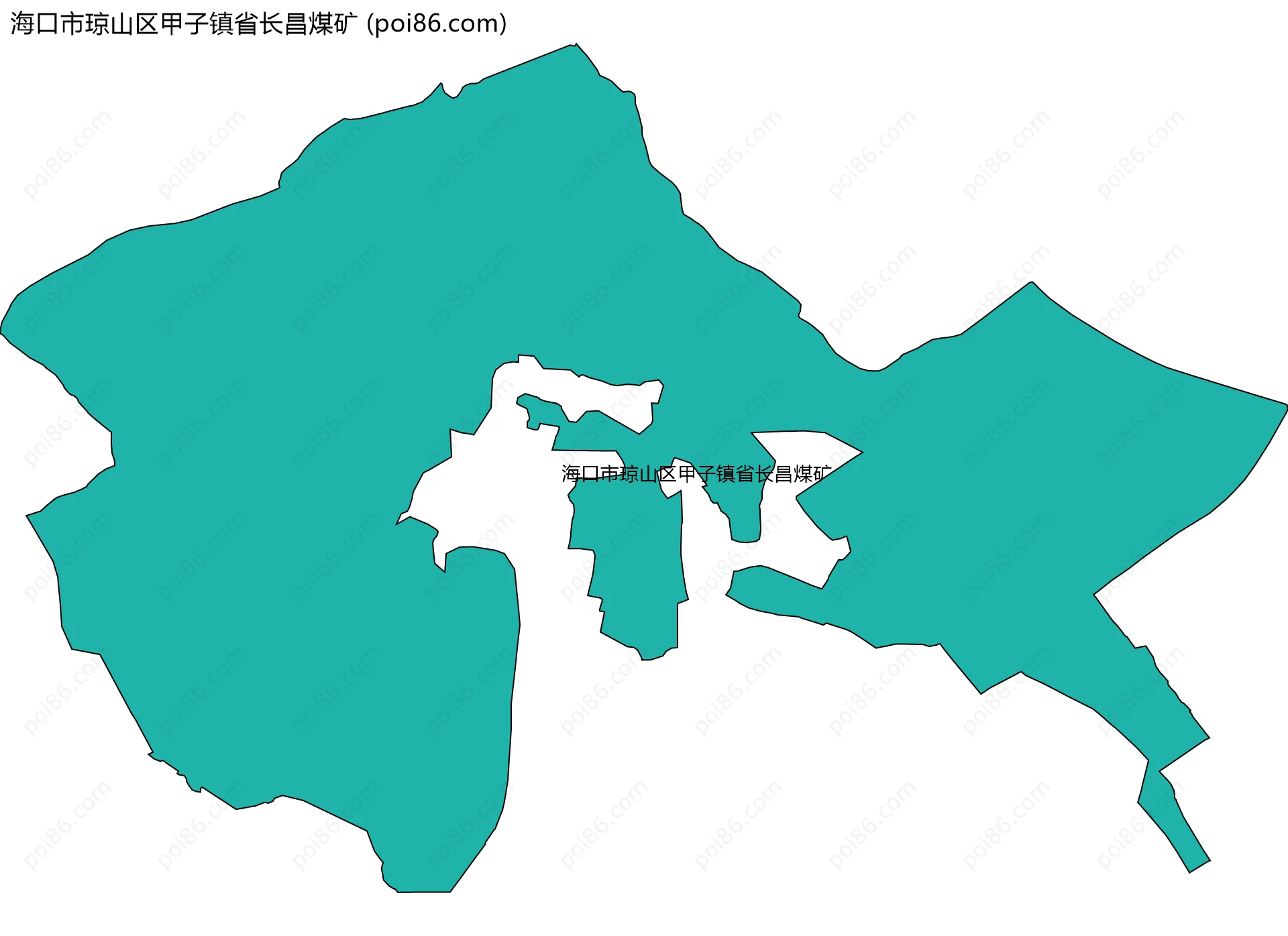海口市琼山区甲子镇省长昌煤矿边界地图