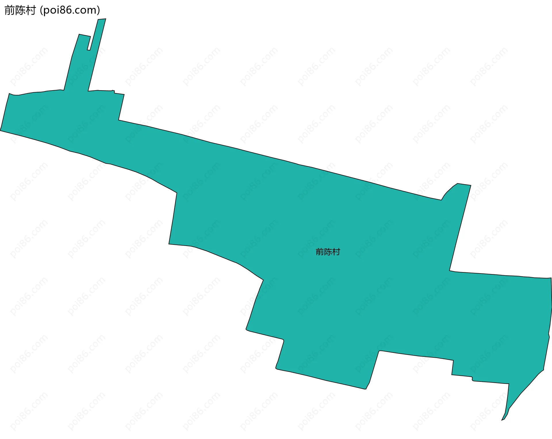 前陈村边界地图