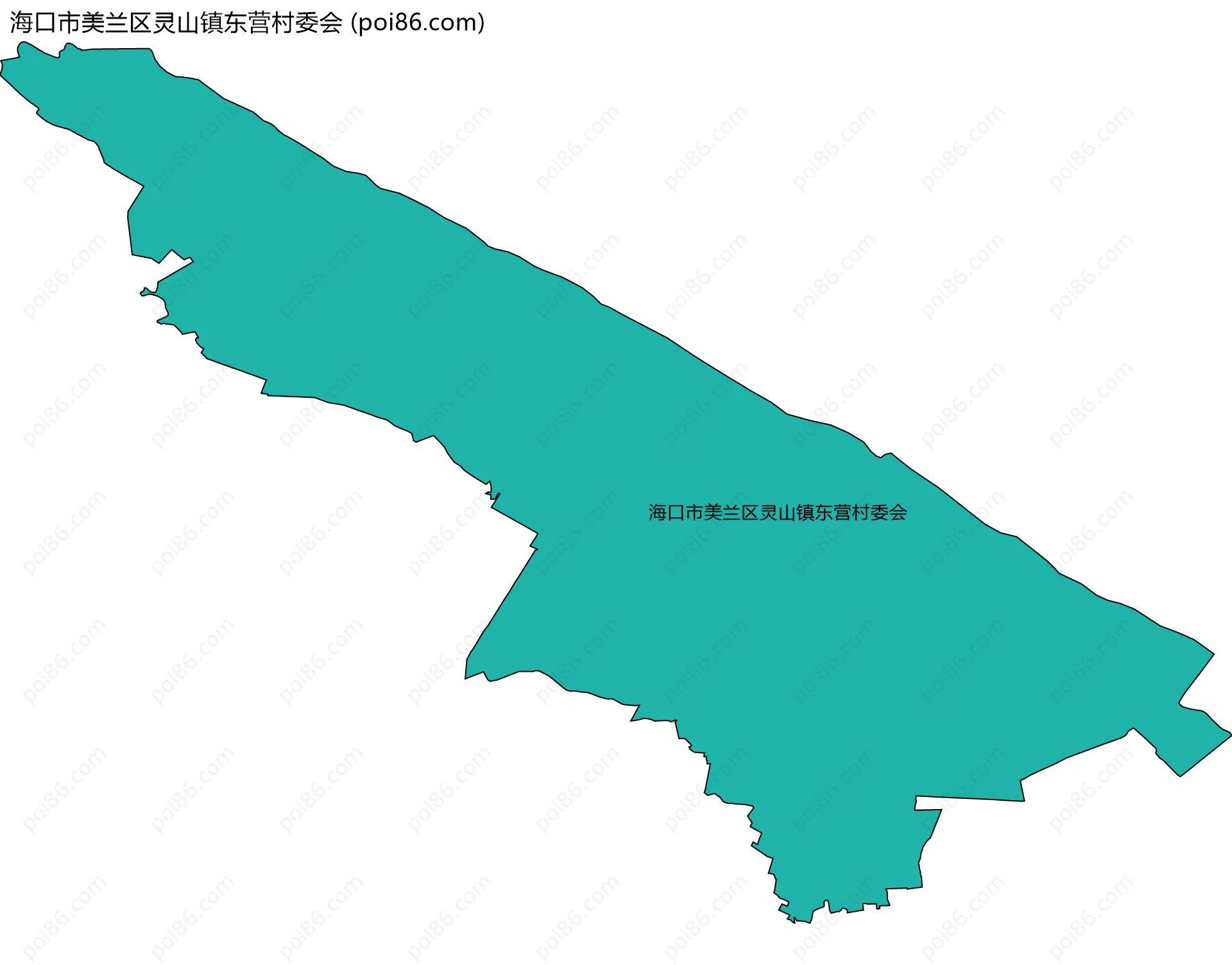 海口市美兰区灵山镇东营村委会边界地图