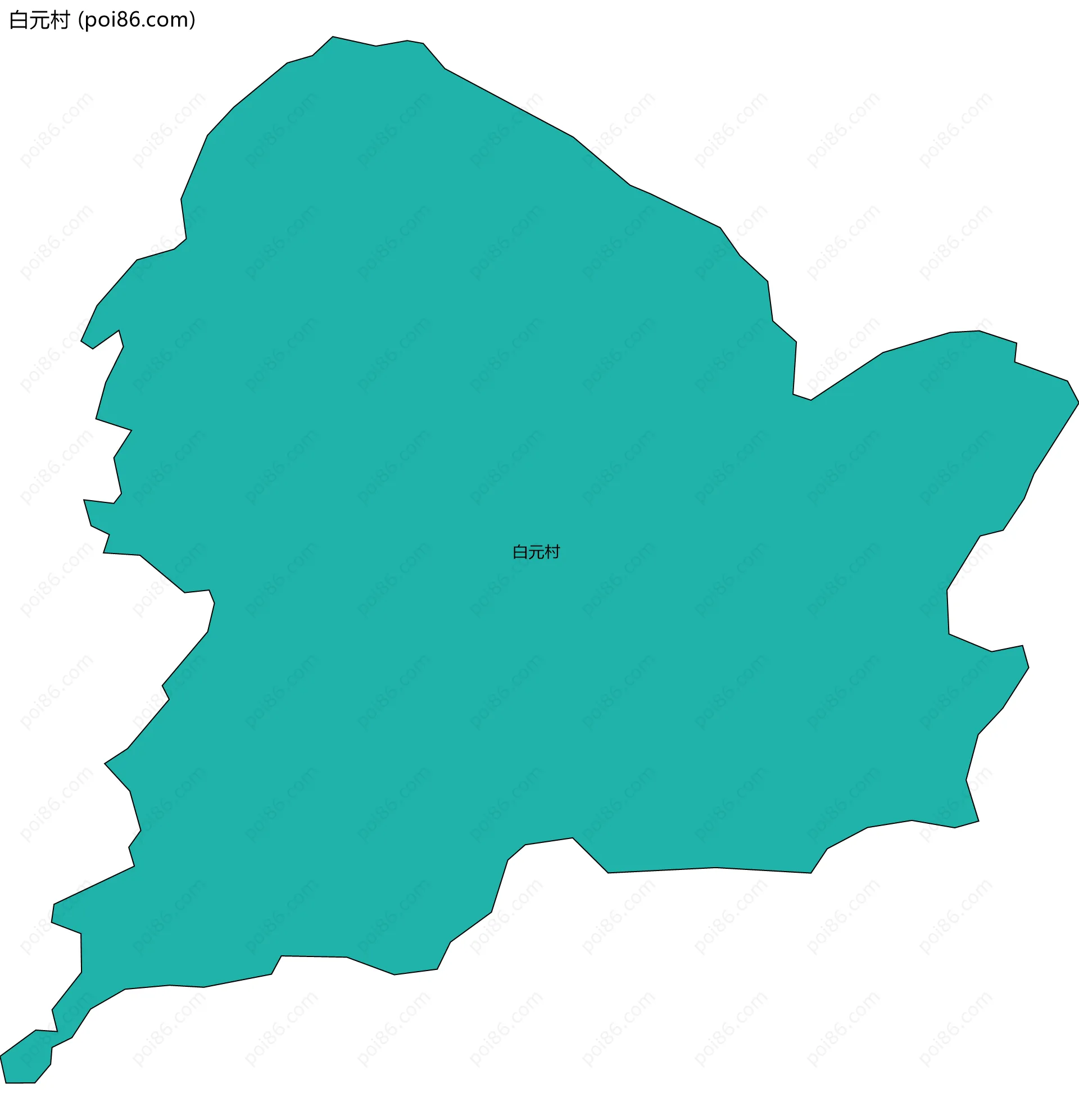 白元村边界地图