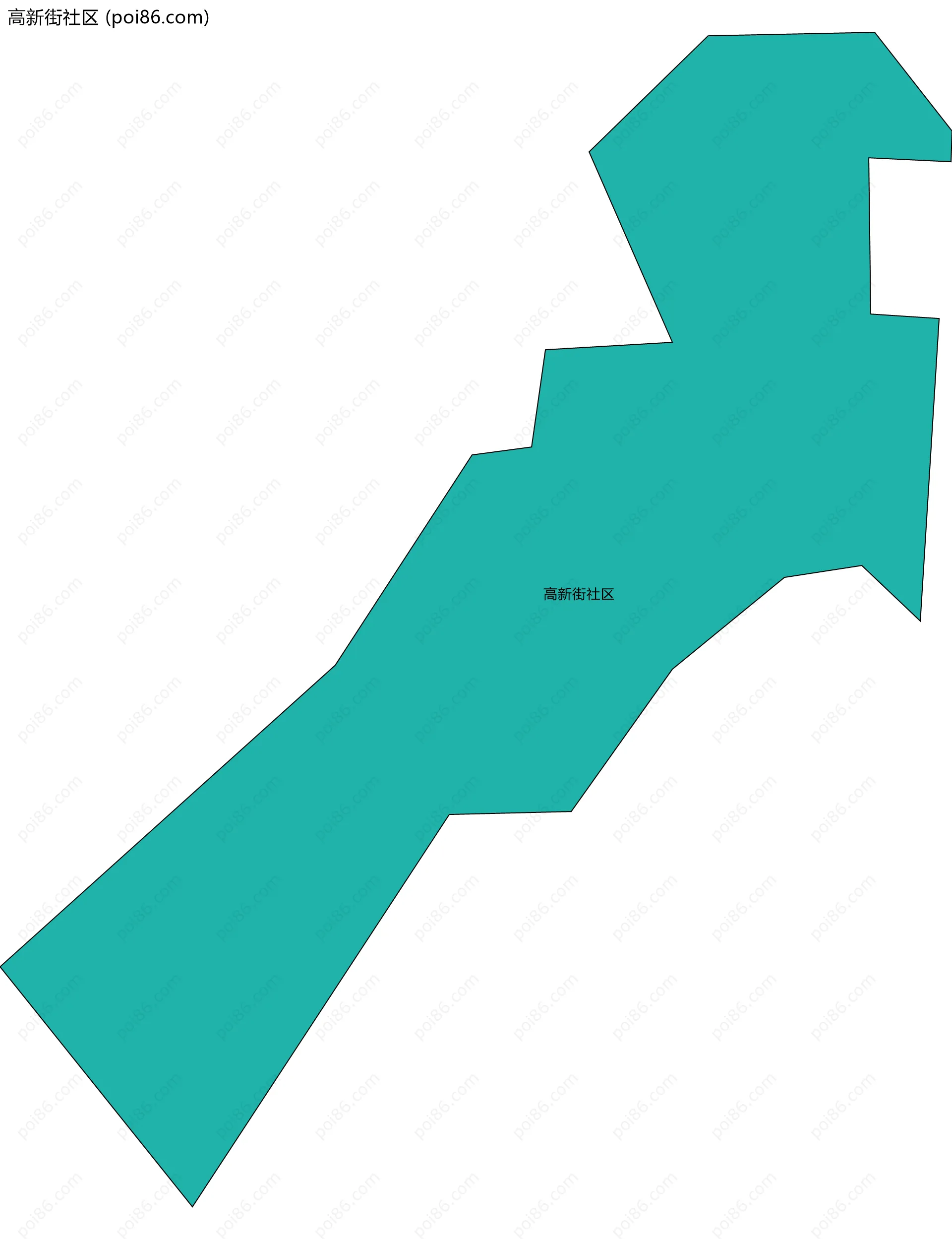 高新街社区边界地图