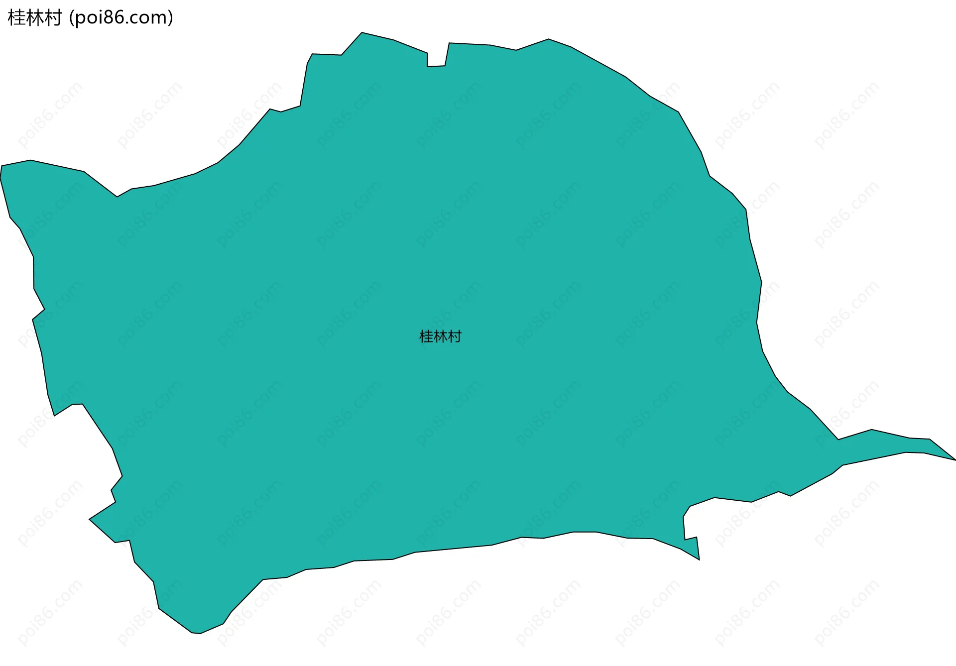 桂林村边界地图