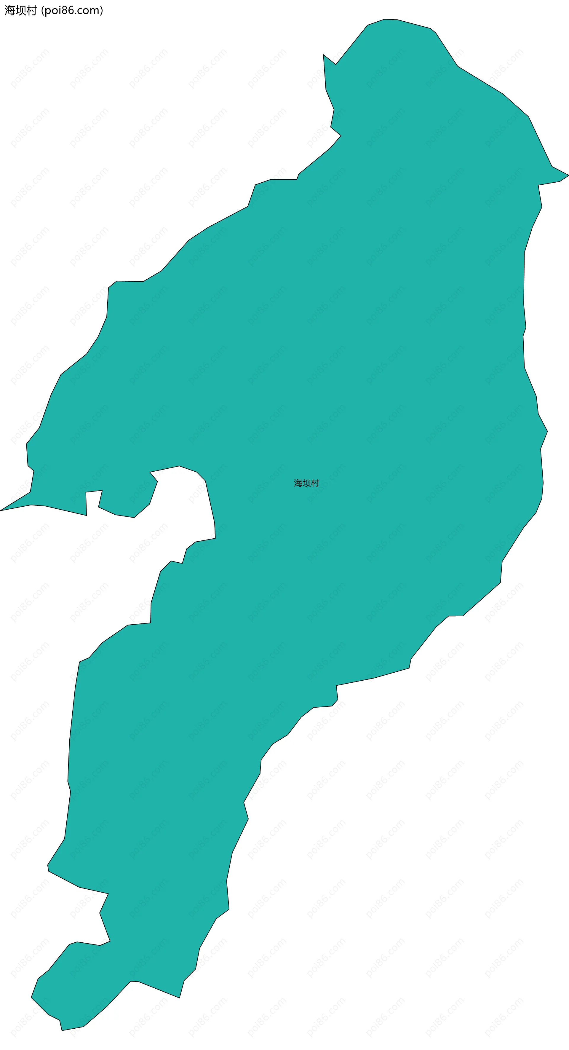 海坝村边界地图