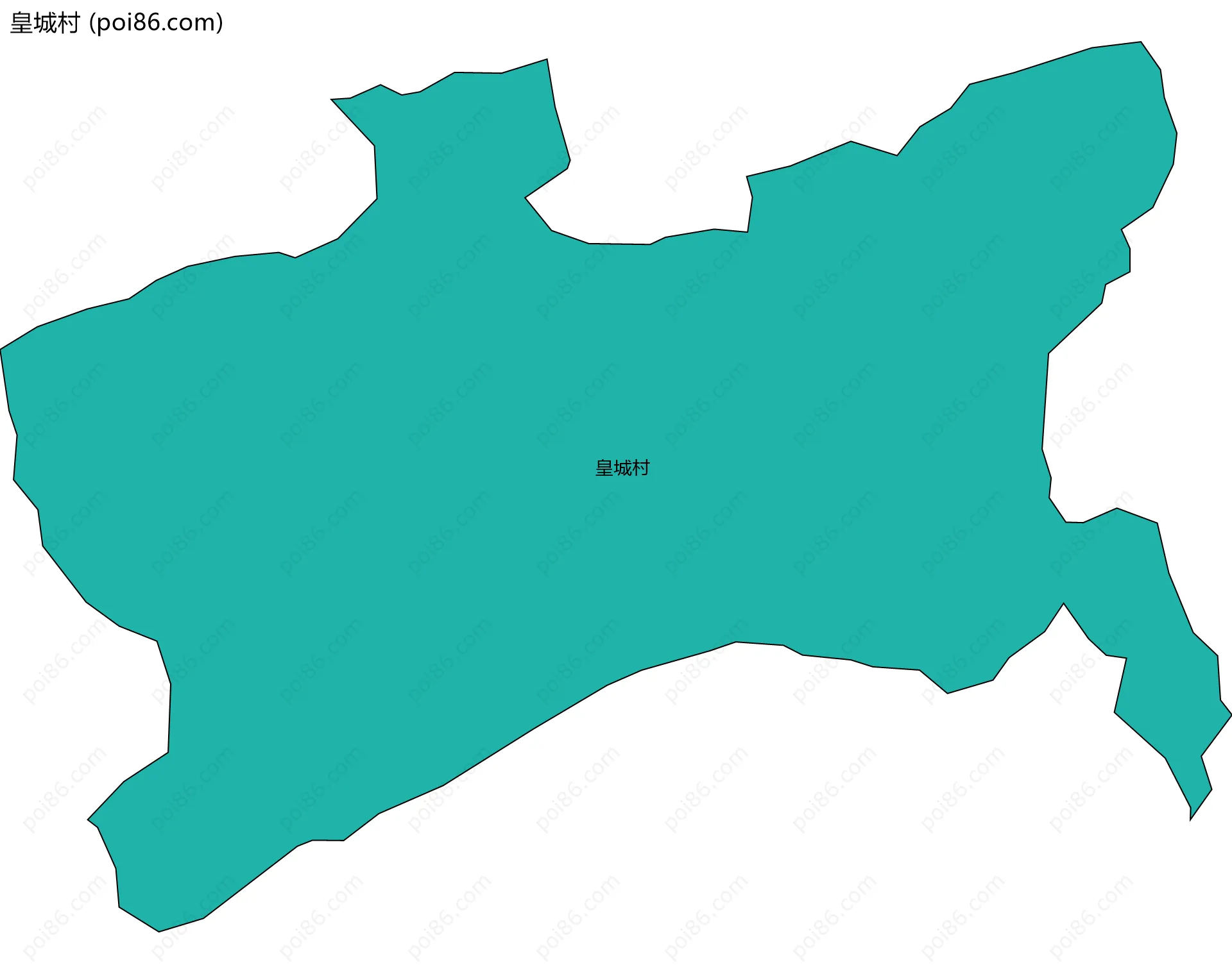 皇城村边界地图