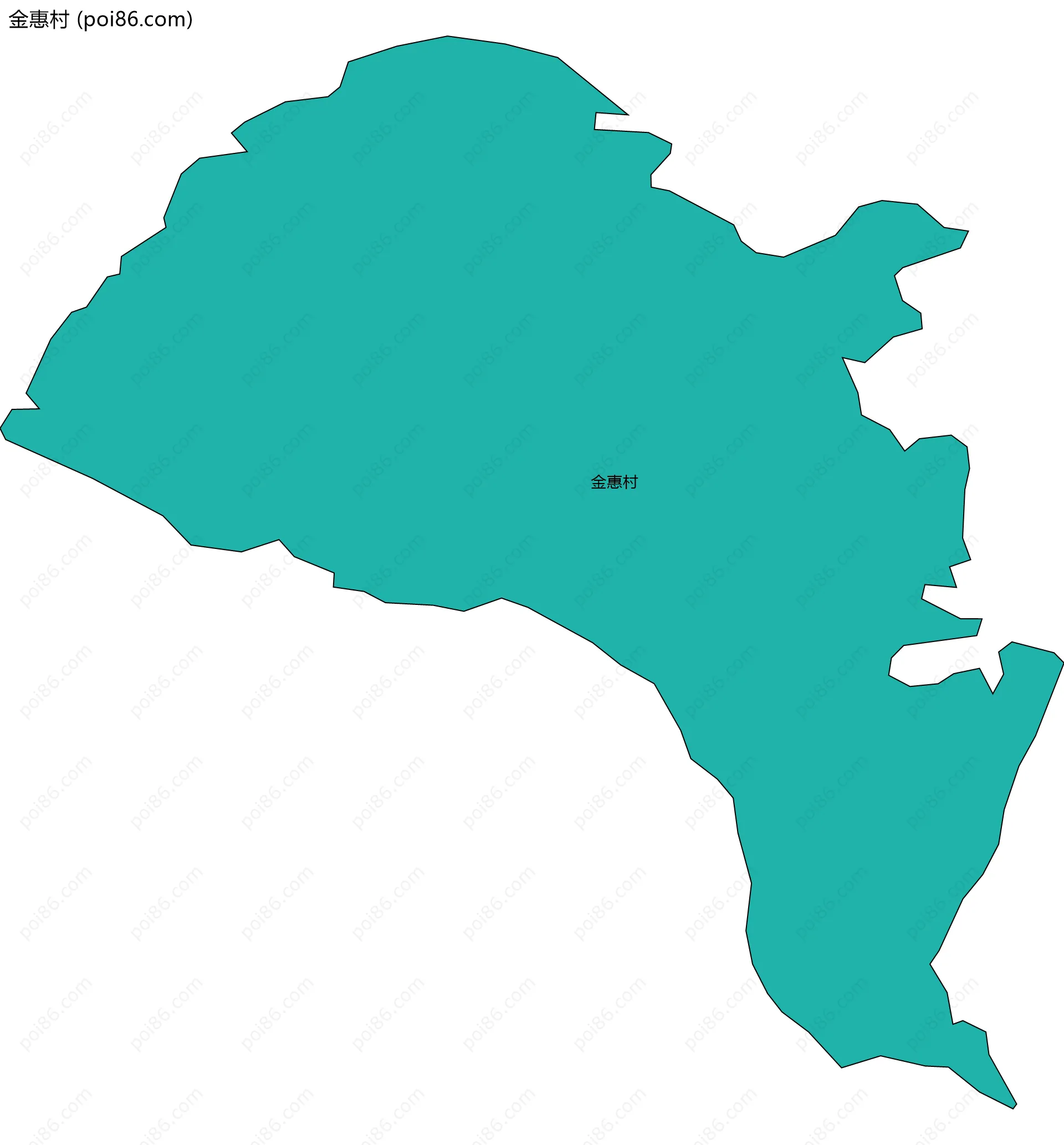 金惠村边界地图