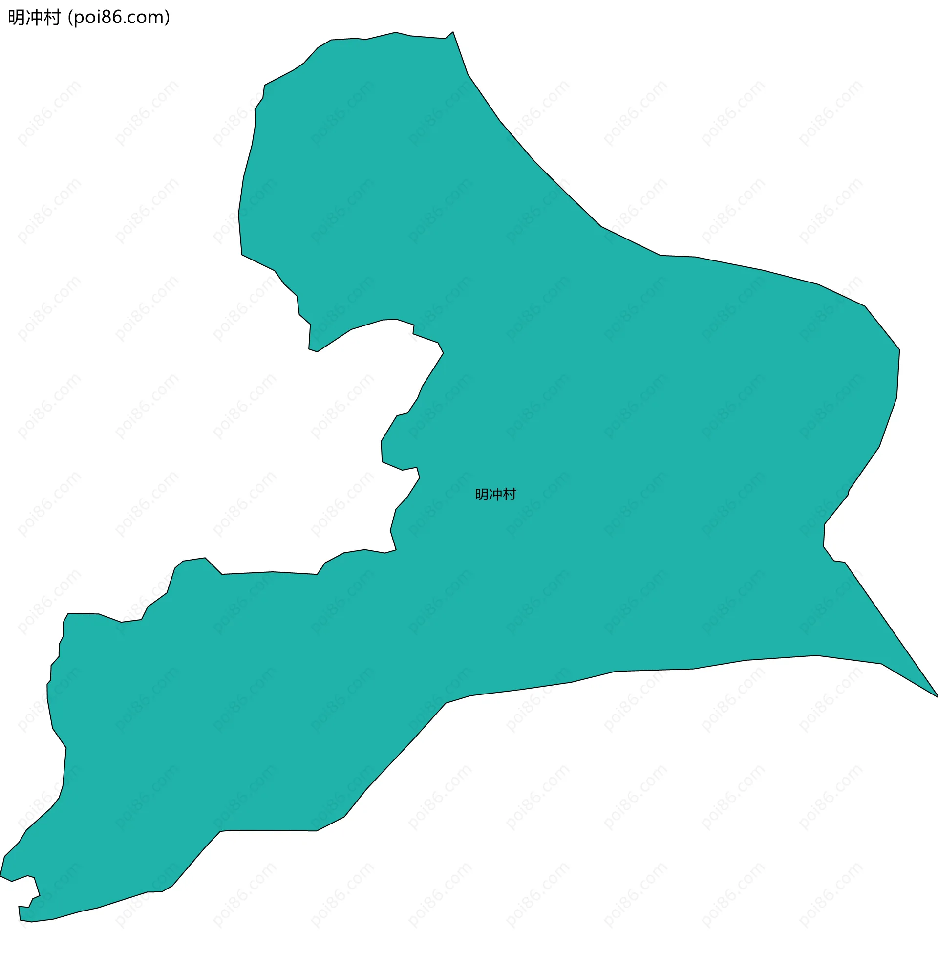 明冲村边界地图